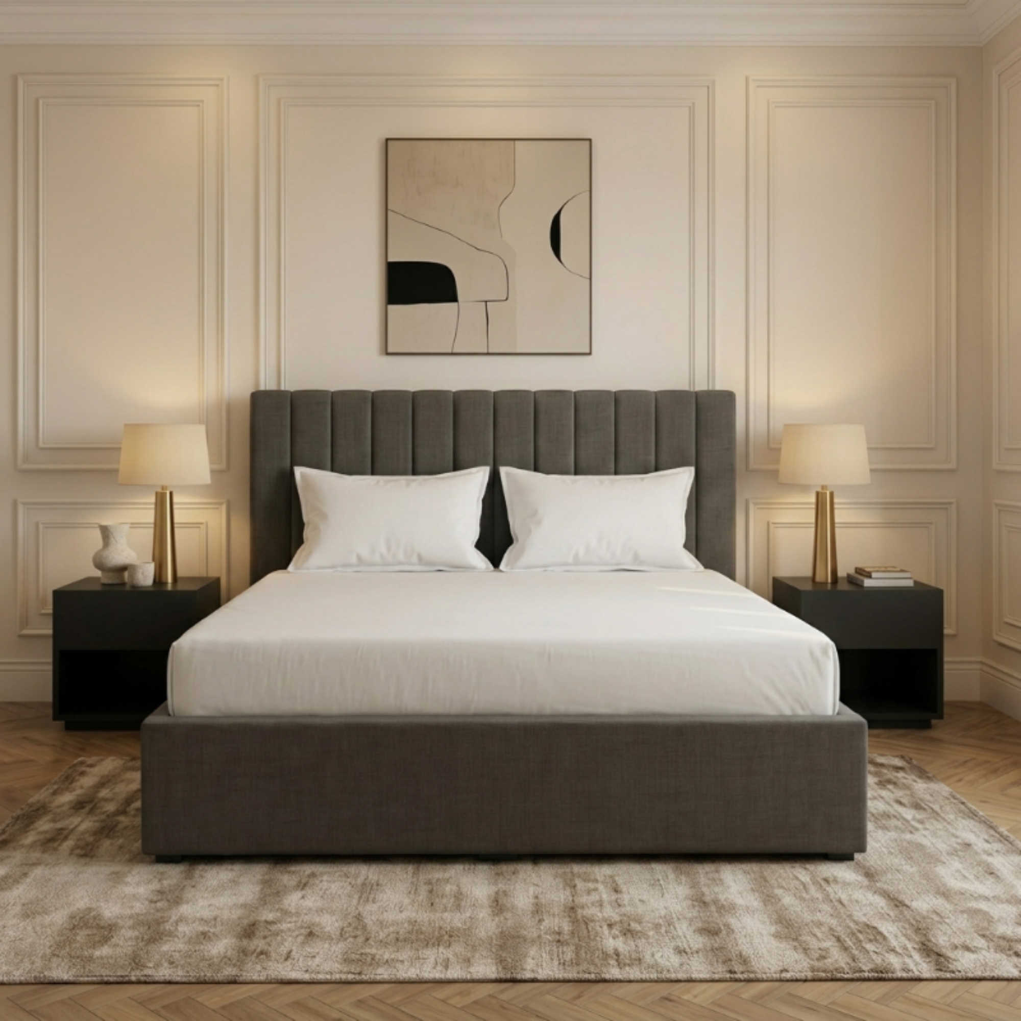 Hampton Vertical Panel Upholstered Bed - Image 4