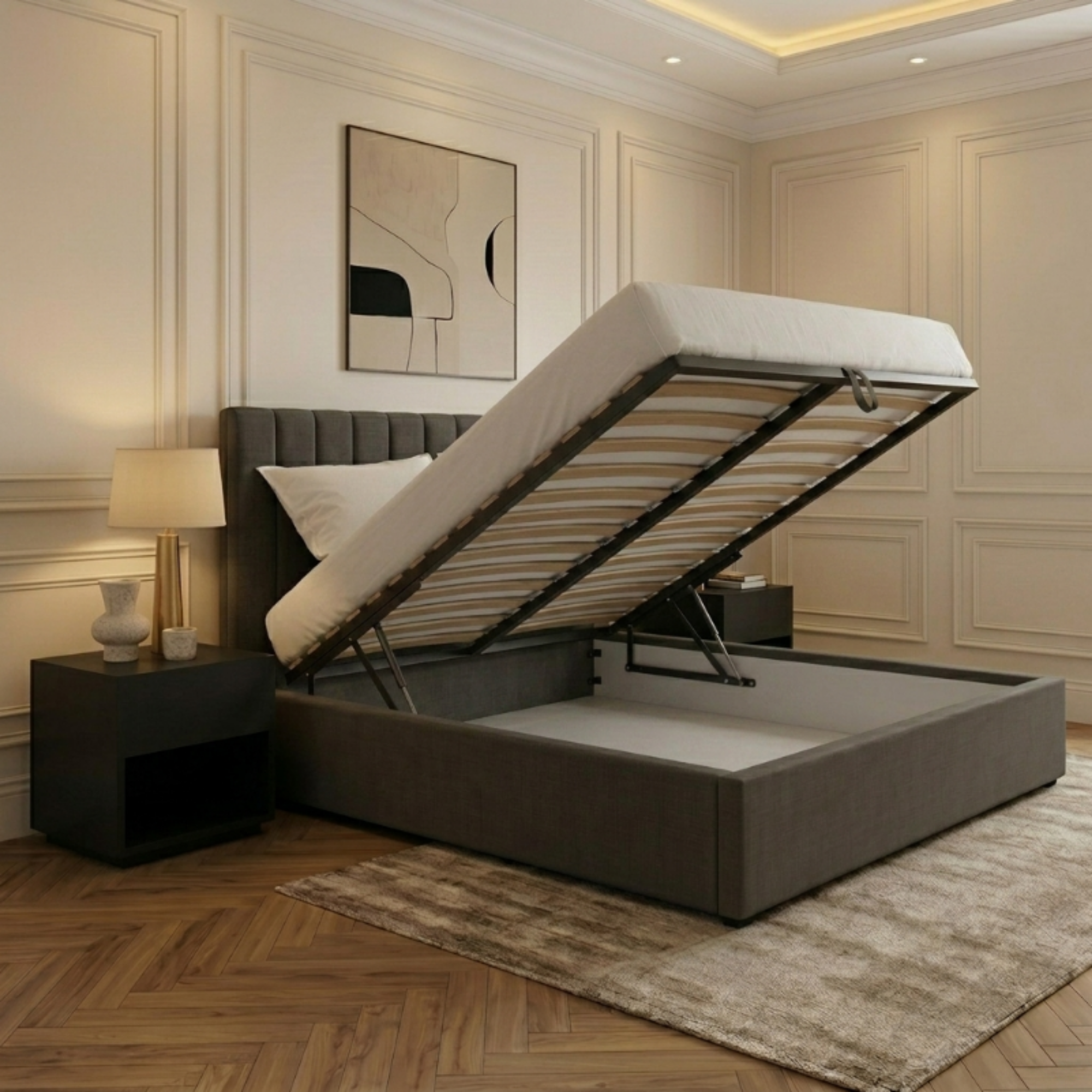 Hampton Vertical Panel Upholstered Bed - Image 3