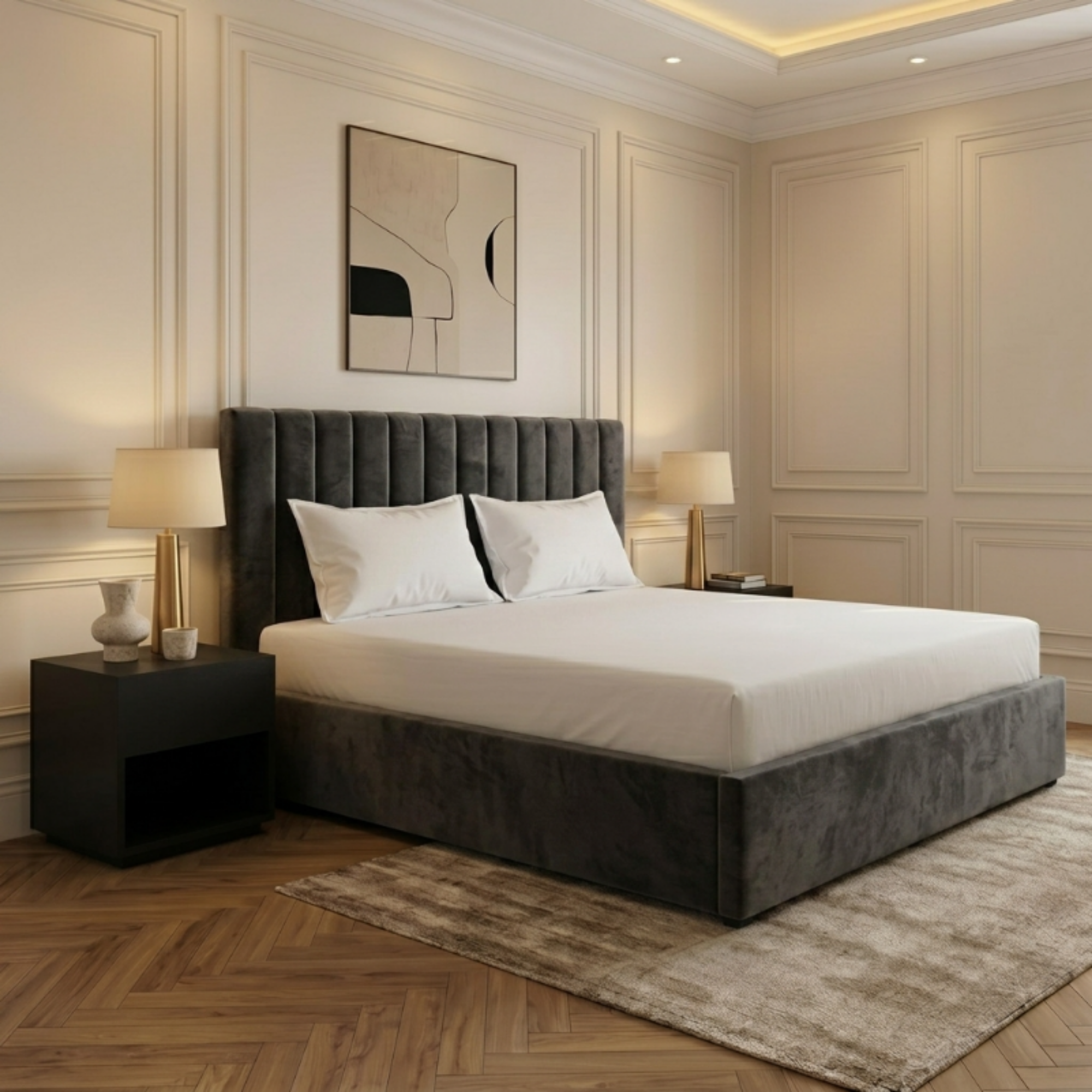 Hampton Vertical Panel Upholstered Bed - Image 6