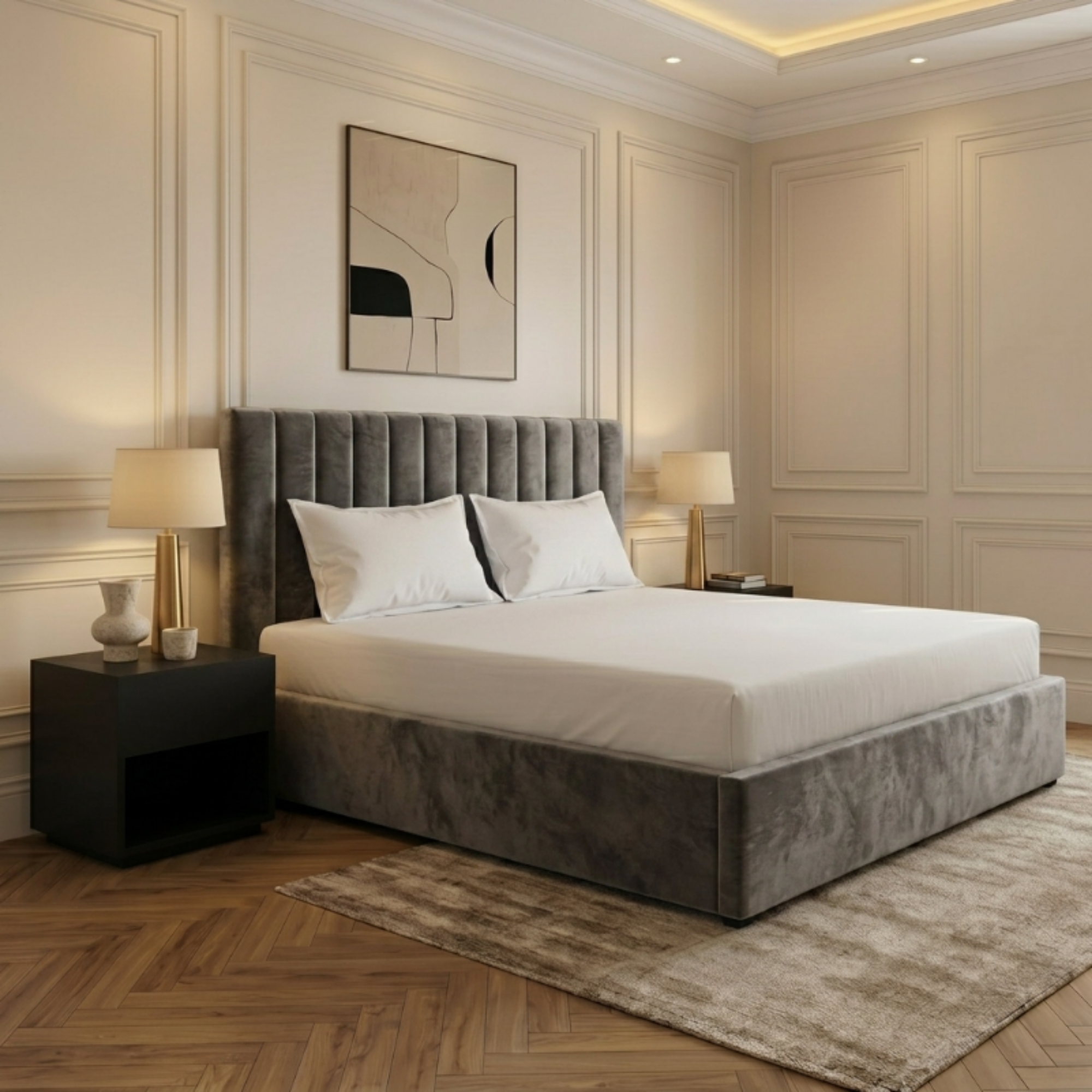 Hampton Vertical Panel Upholstered Bed - Image 7