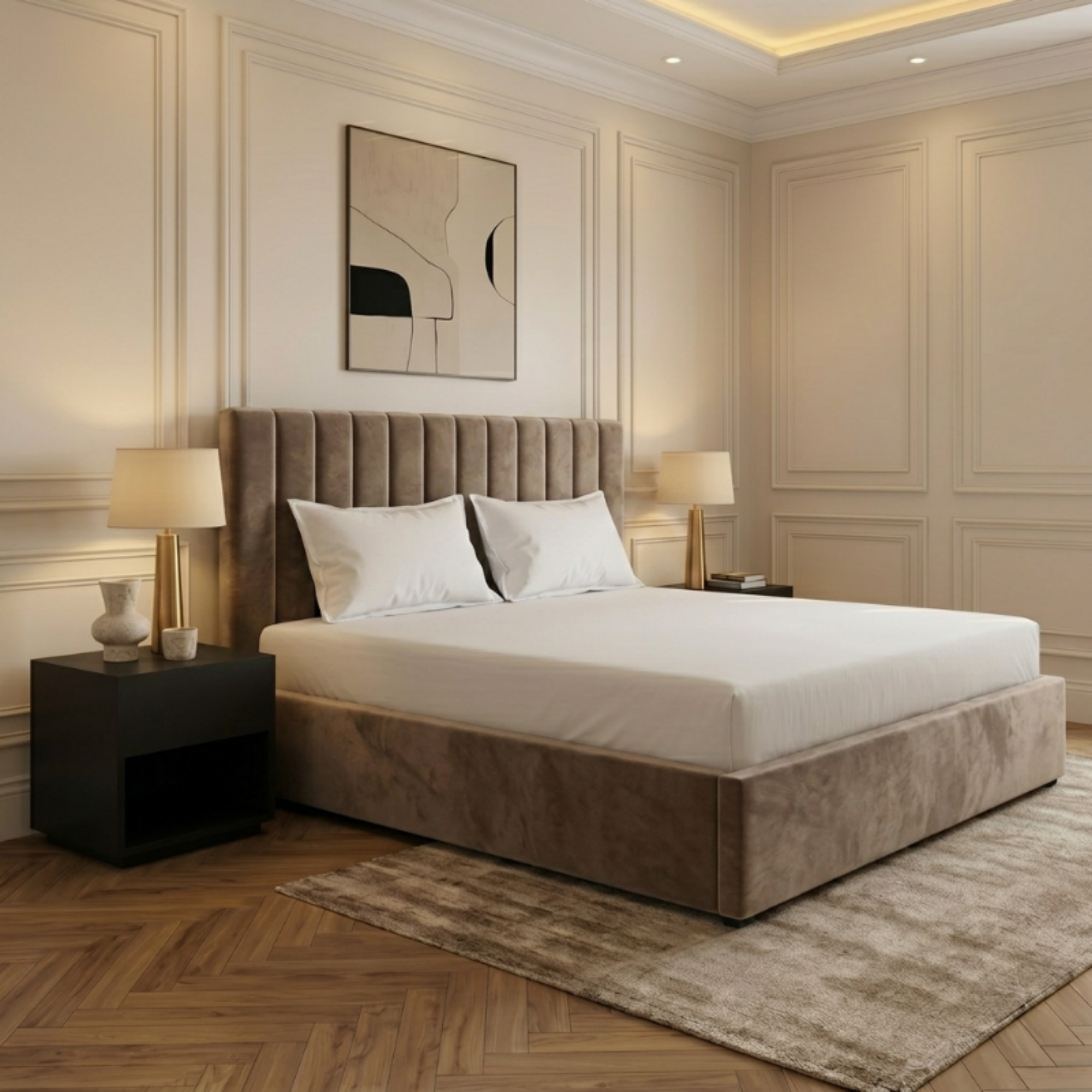 Hampton Vertical Panel Upholstered Bed - Image 8