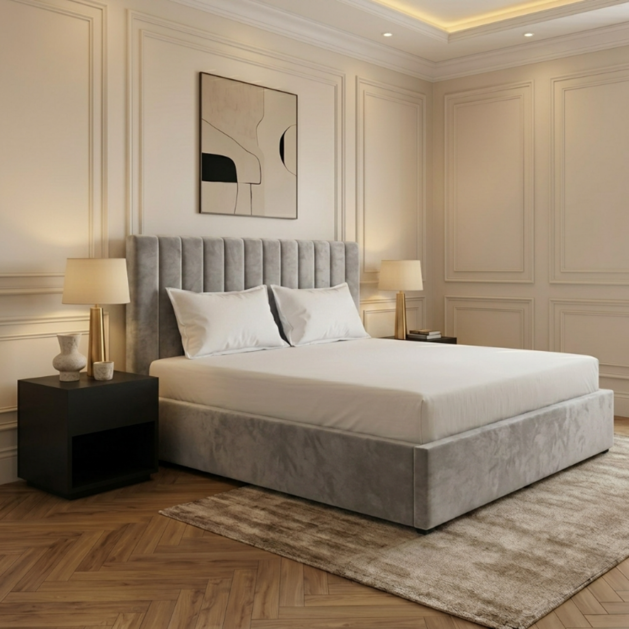 Hampton Vertical Panel Upholstered Bed - Image 5