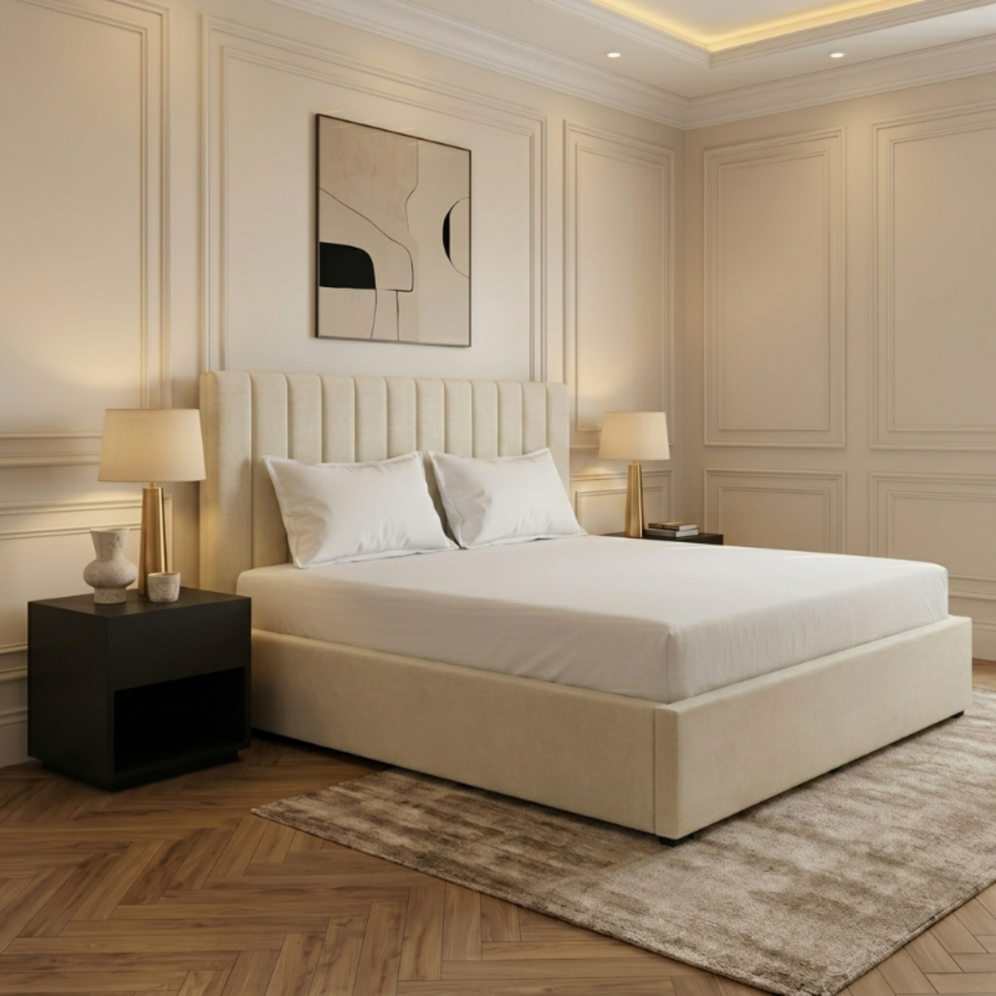 Hampton Vertical Panel Upholstered Bed - Image 10