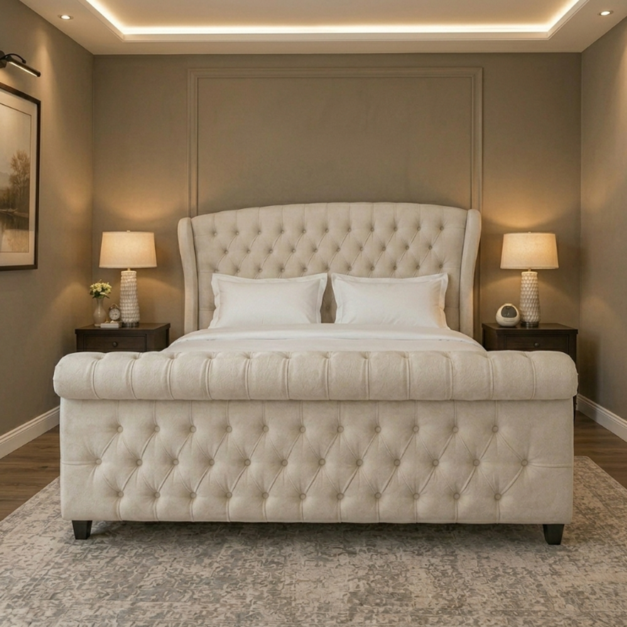 Royal Chesterfield Upholstered Bed