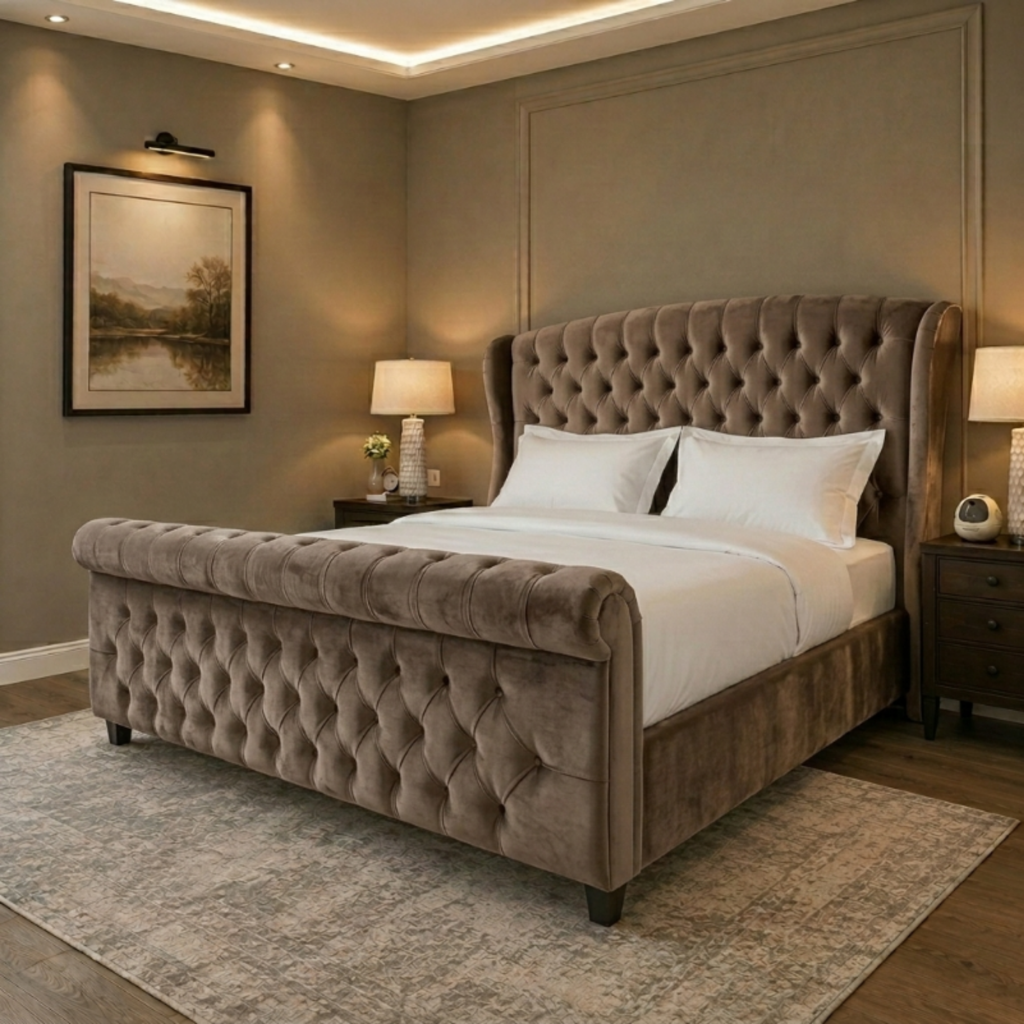 Royal Chesterfield Upholstered Bed