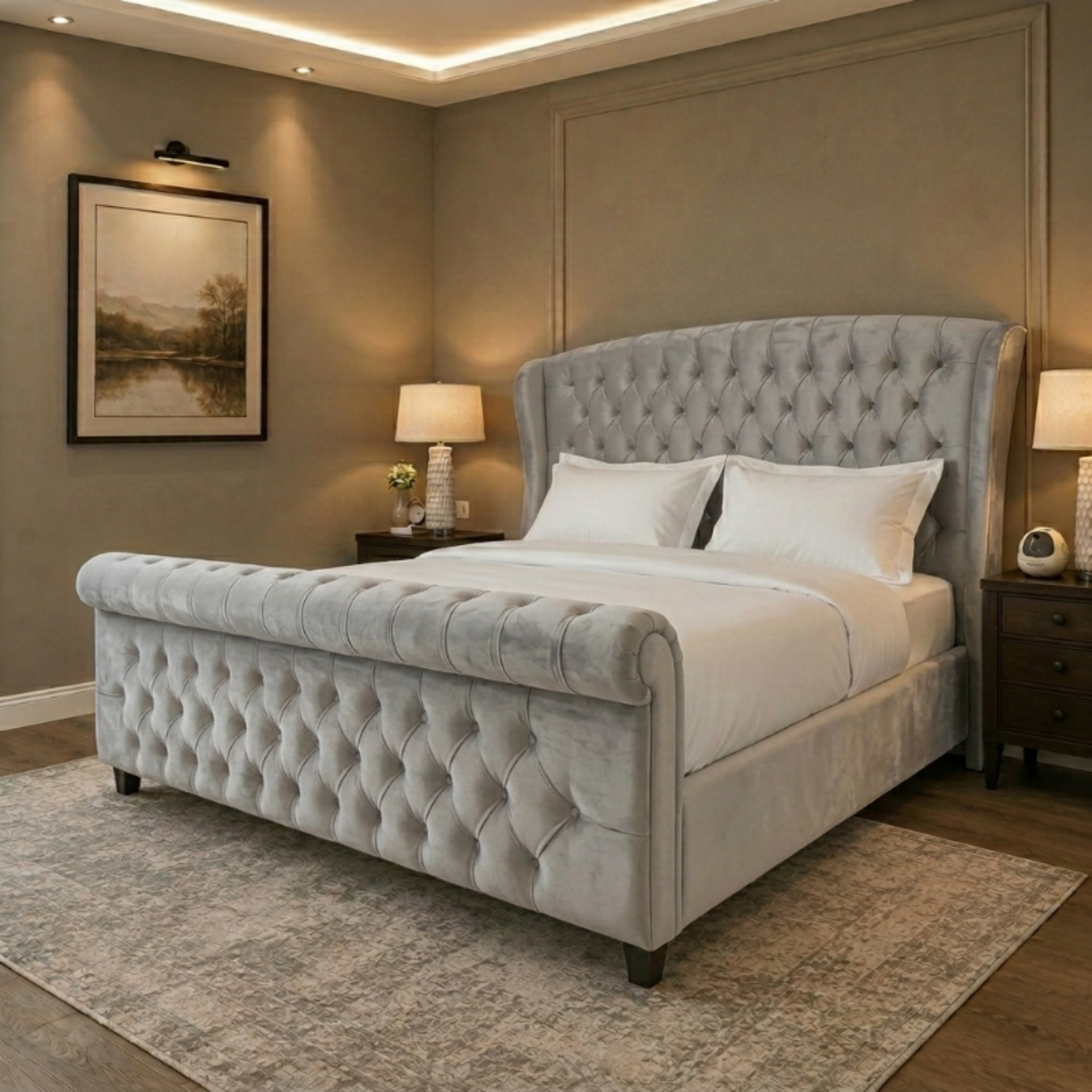 Royal Chesterfield Upholstered Bed
