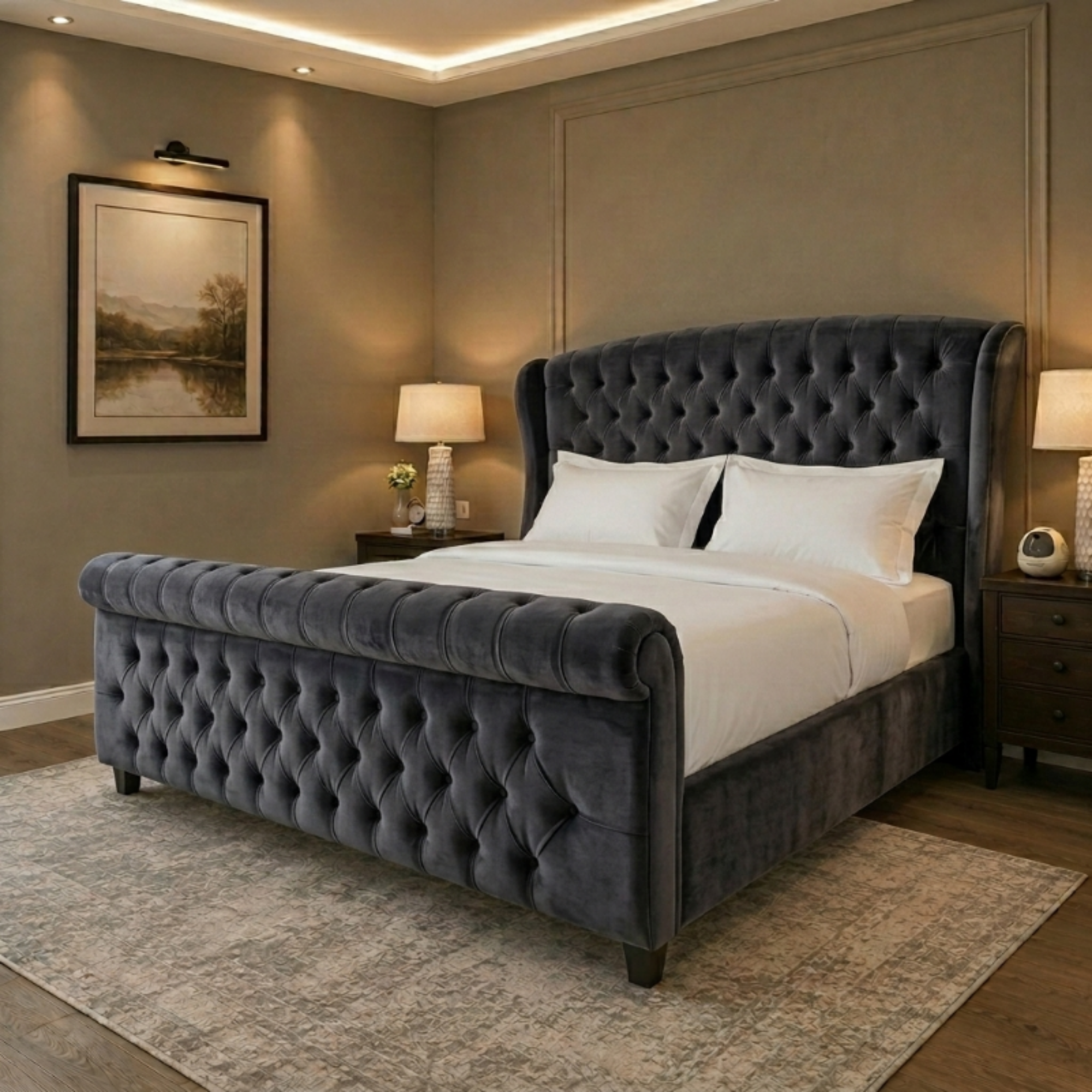 Royal Chesterfield Upholstered Bed