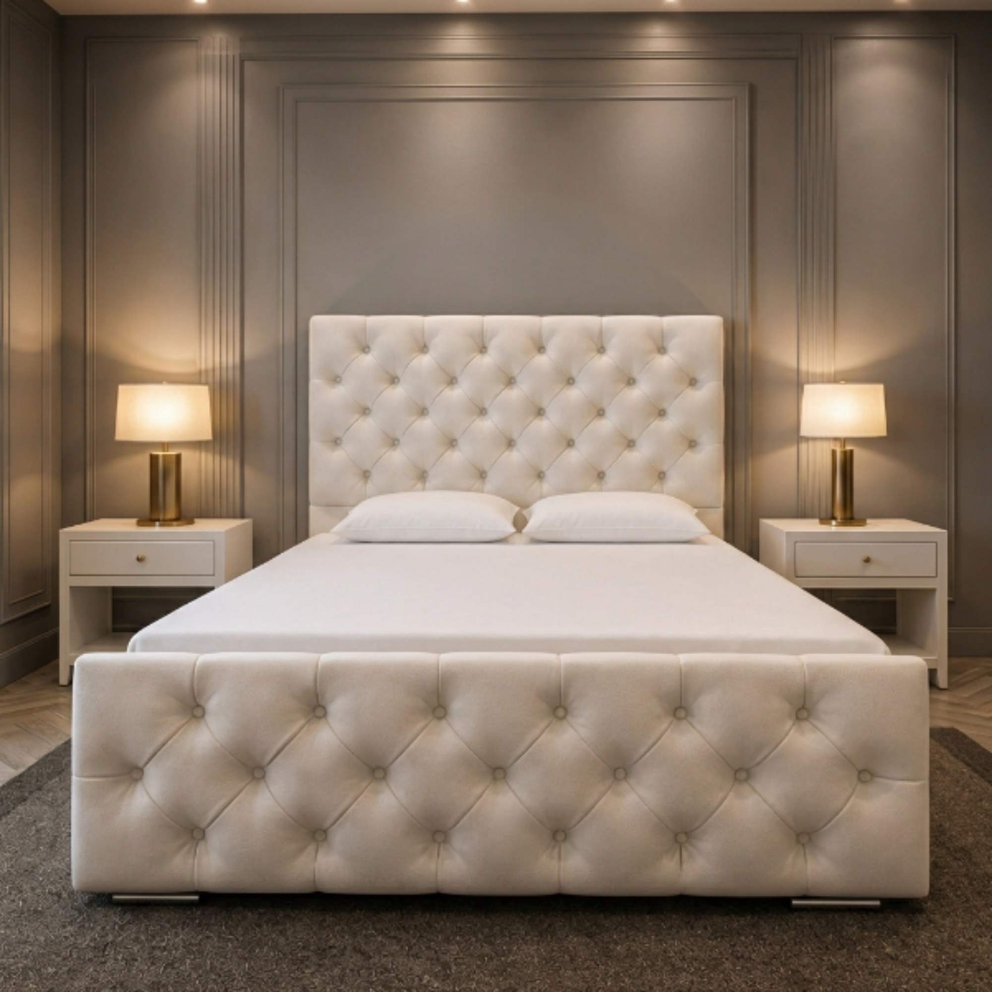 Windsor Chesterfield Button-Tufted Upholstered Bed - Image 8