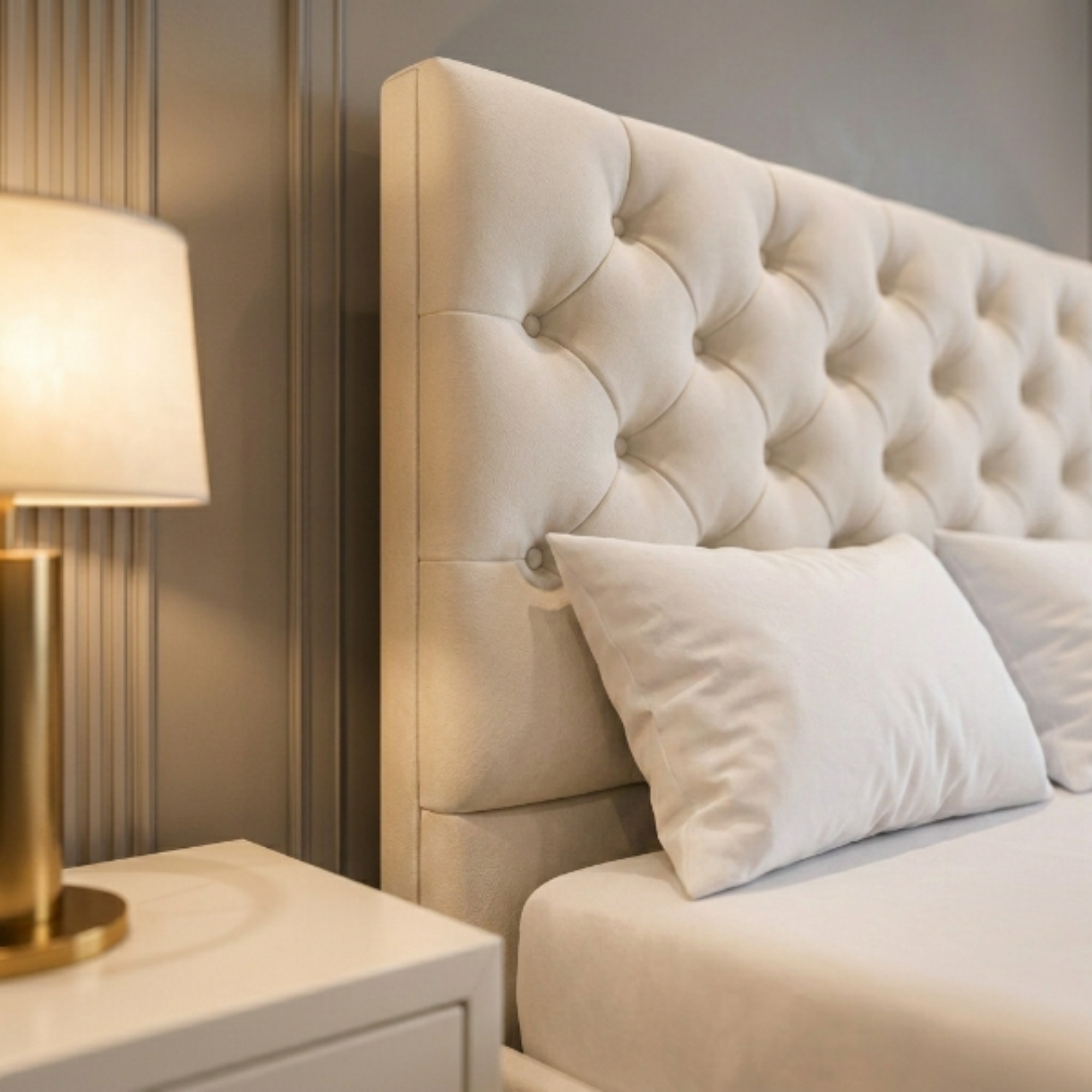 Windsor Chesterfield Button-Tufted Upholstered Bed