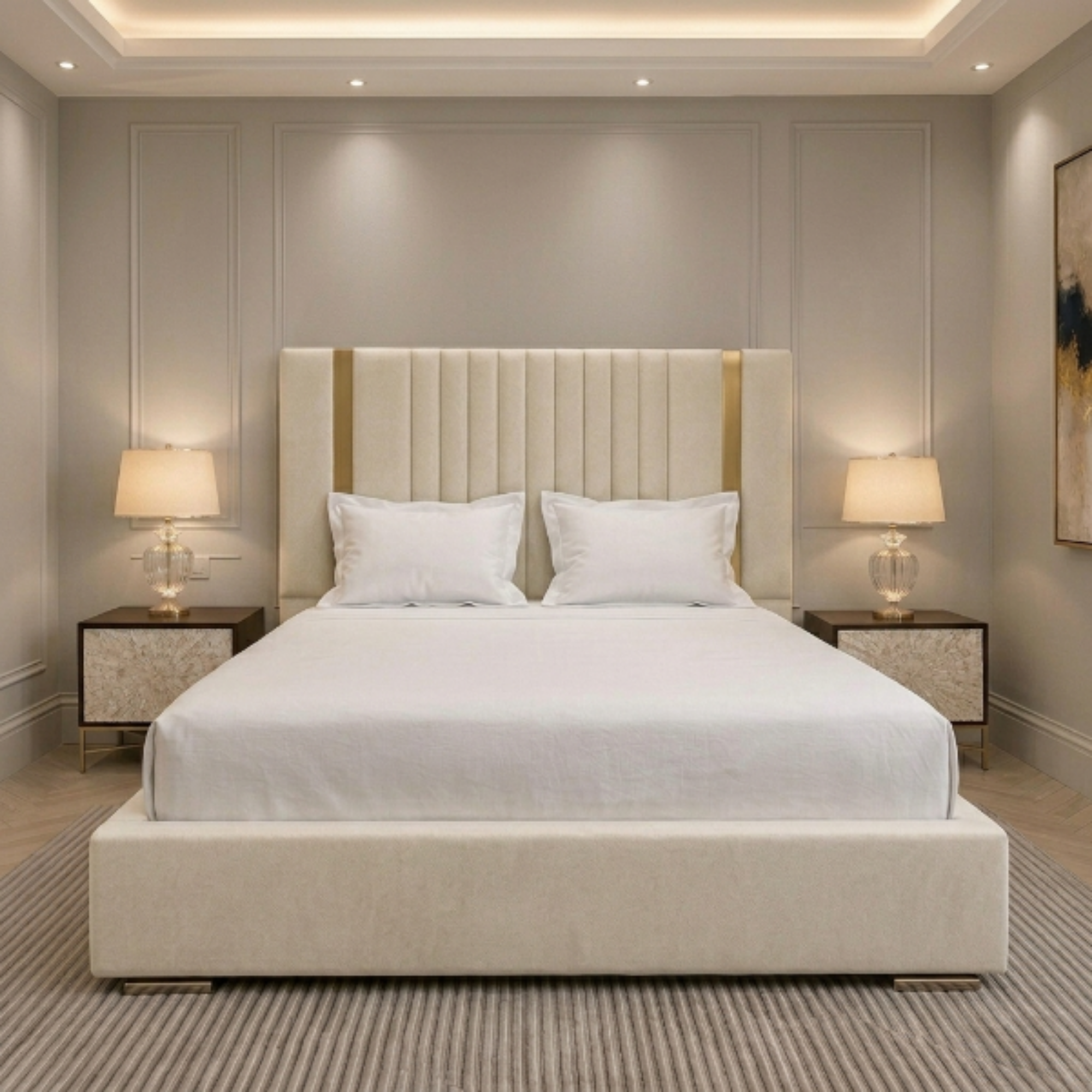 Aurora Vertical Panel Luxury Bed