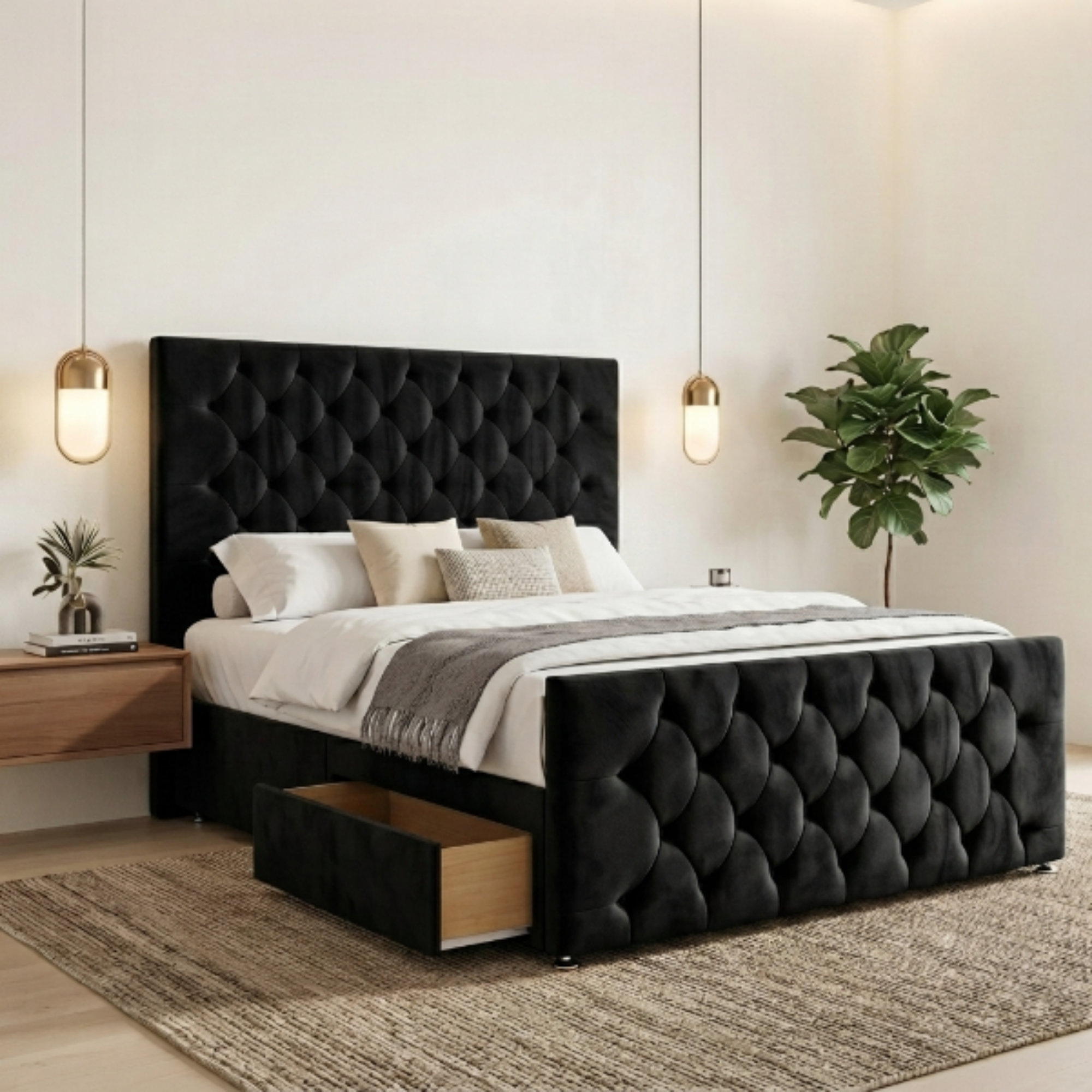 Luxury Chesterfield Divan Bed with Storage Drawer
