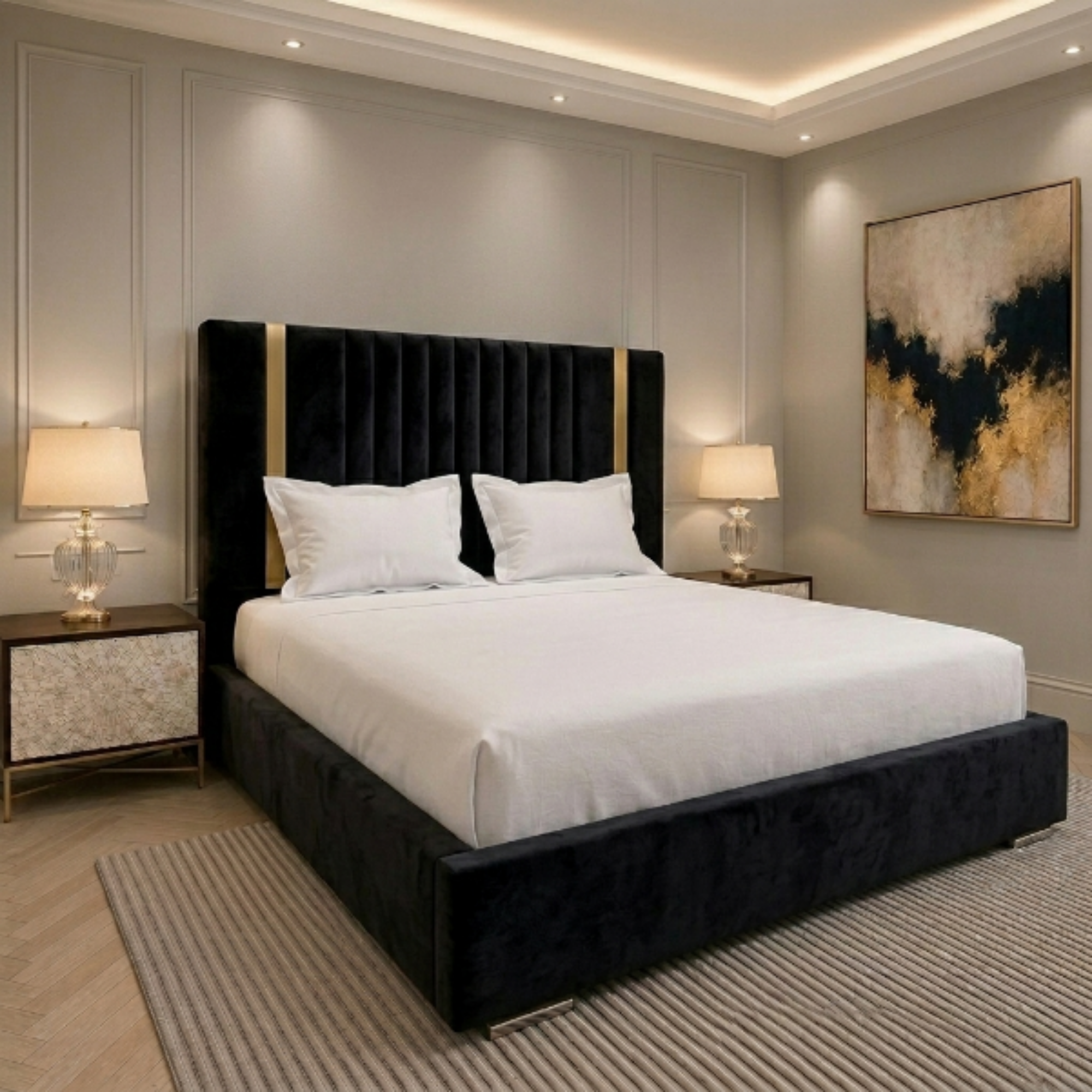 Aurora Vertical Panel Luxury Bed - Image 7