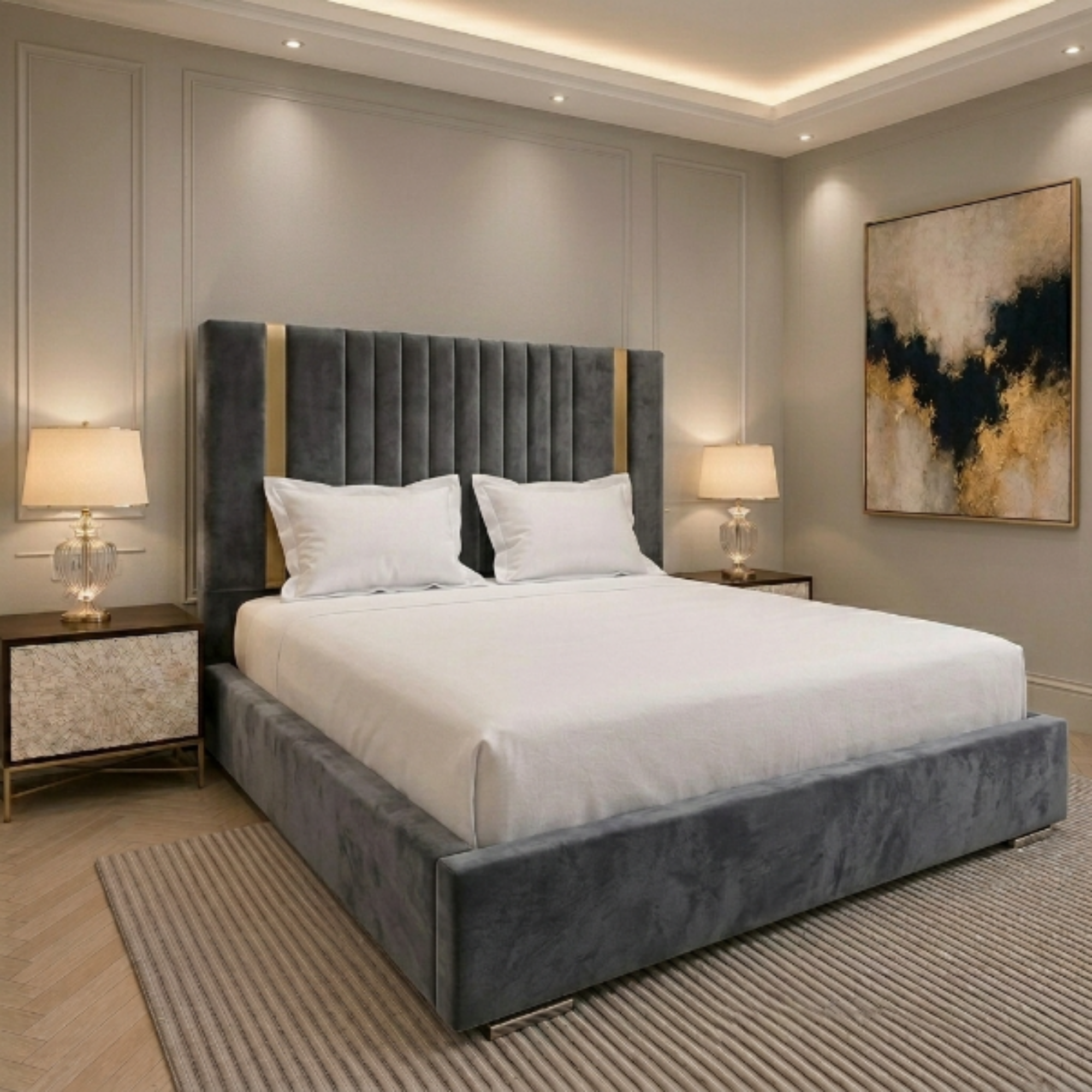 Aurora Vertical Panel Luxury Bed - Image 9