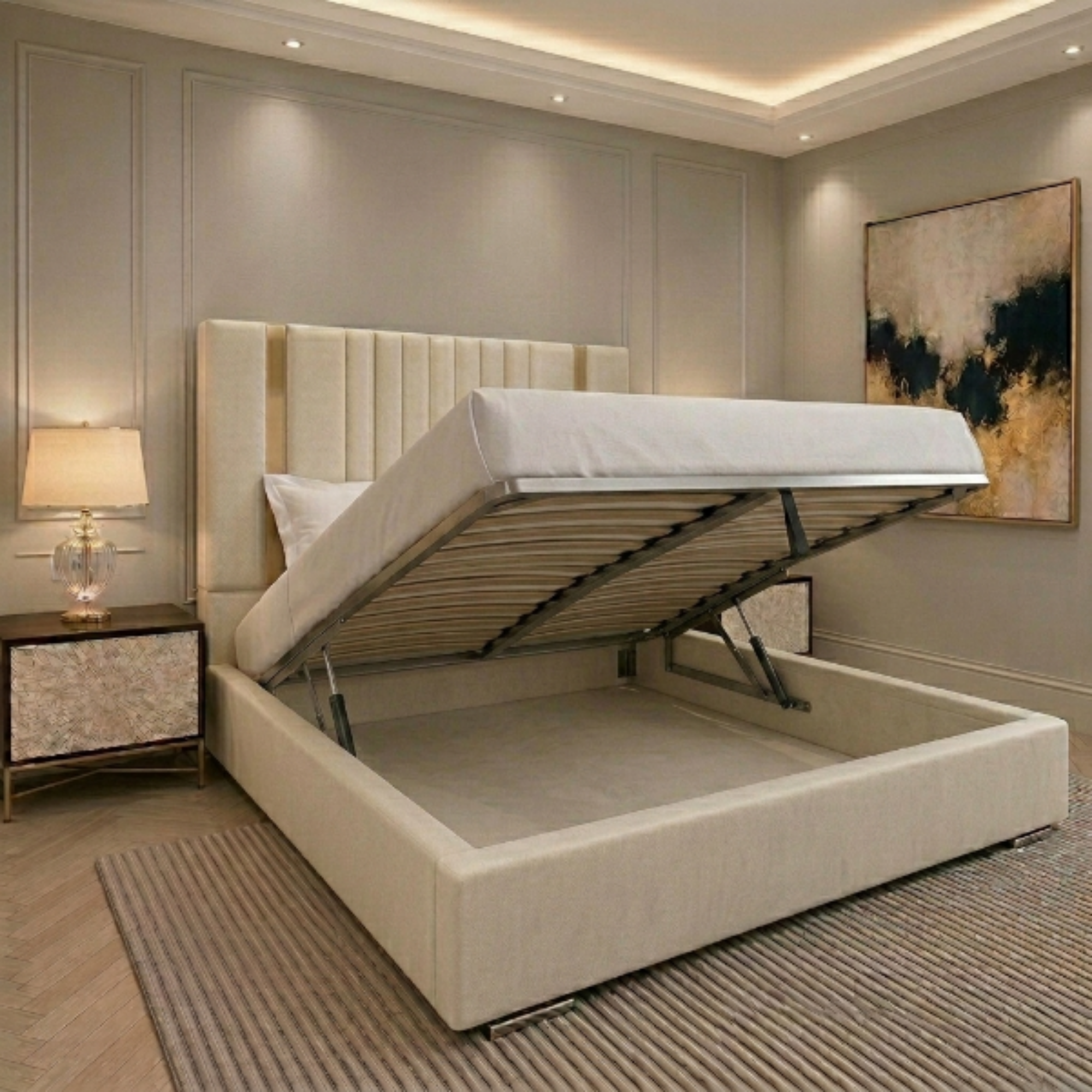 Aurora Vertical Panel Luxury Bed