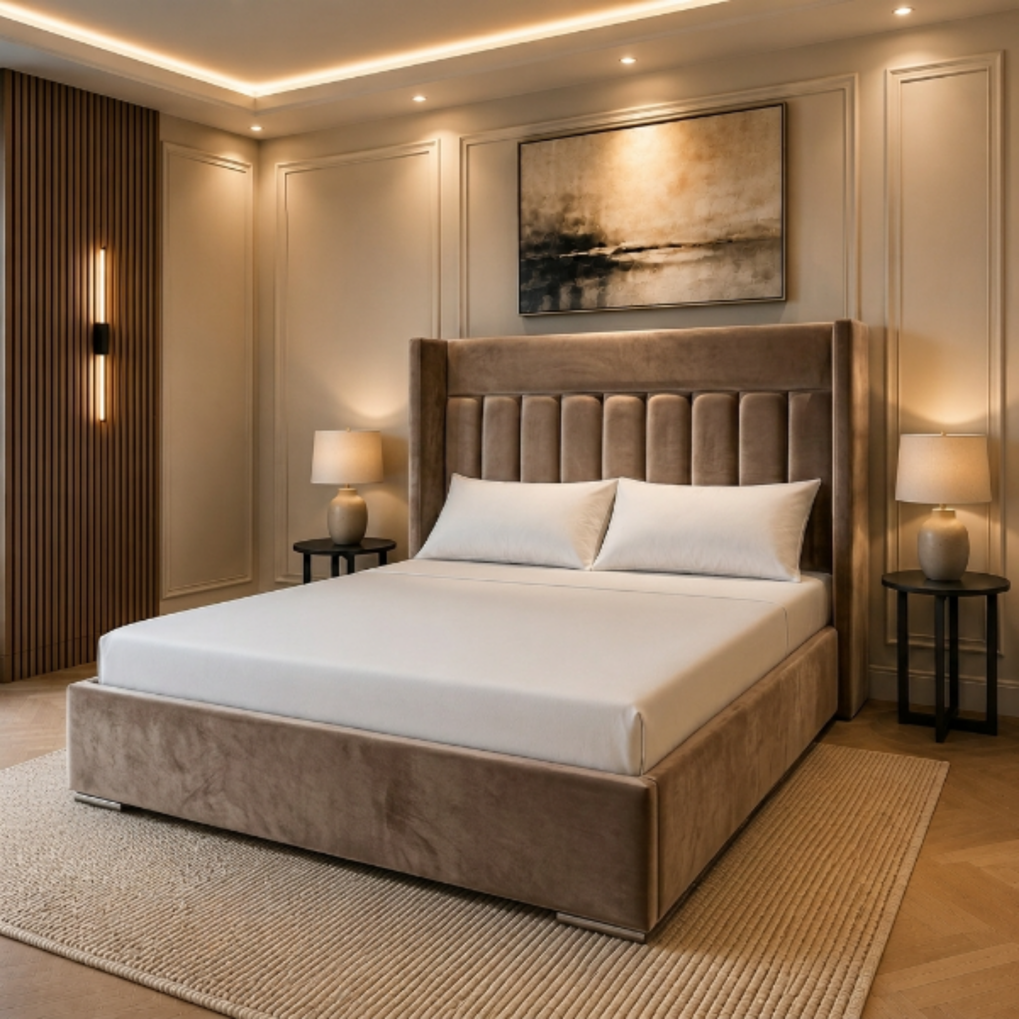 Aurora Geometric Panel Bed Frame - Image 6