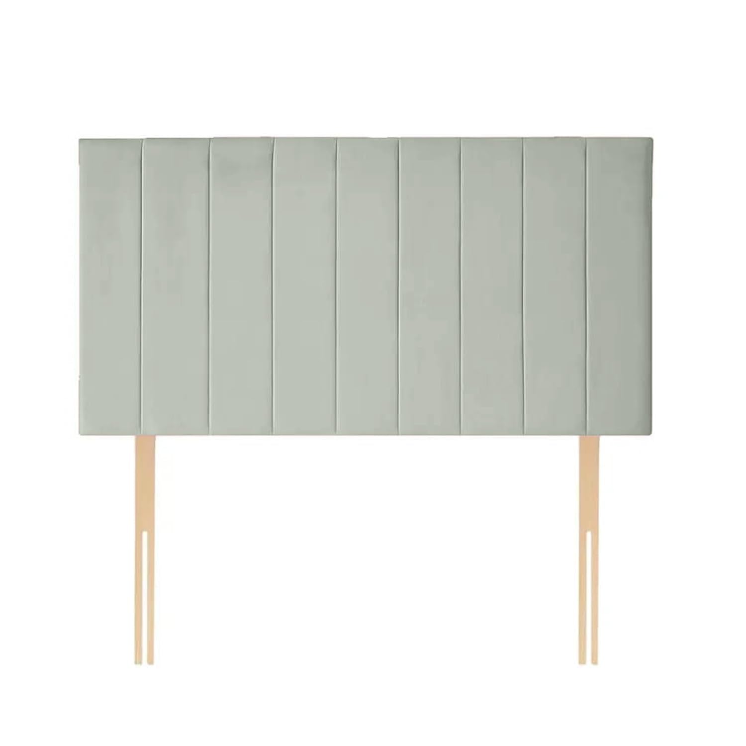 Panel Line Bed | Plush Velvet Bed with 24” Soft Headboard