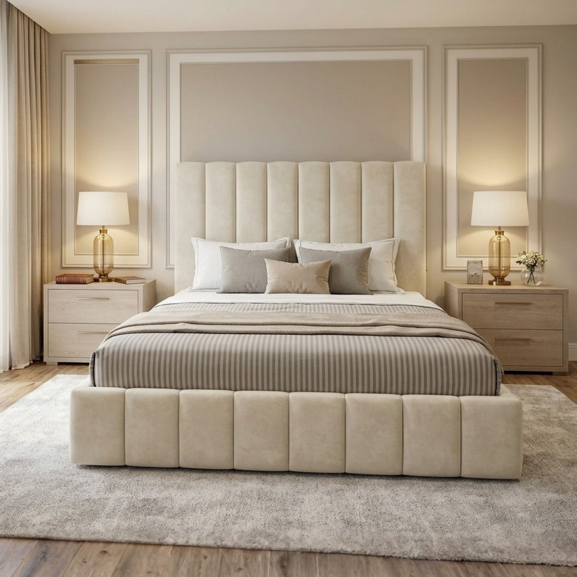 Chelsea Vertical Panel Bed Frame - Image 3