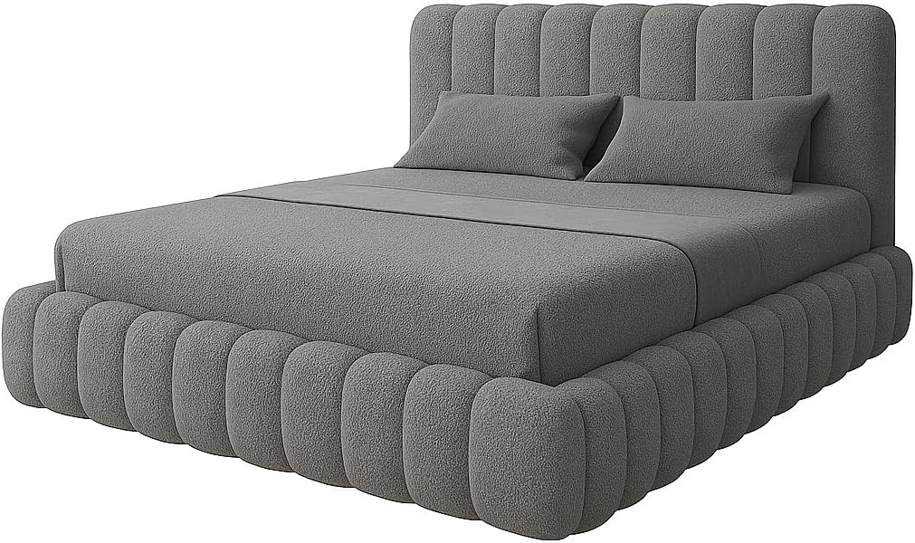 Luxury Cloud Teddy Bouclé Ottoman Storage Bed Frame