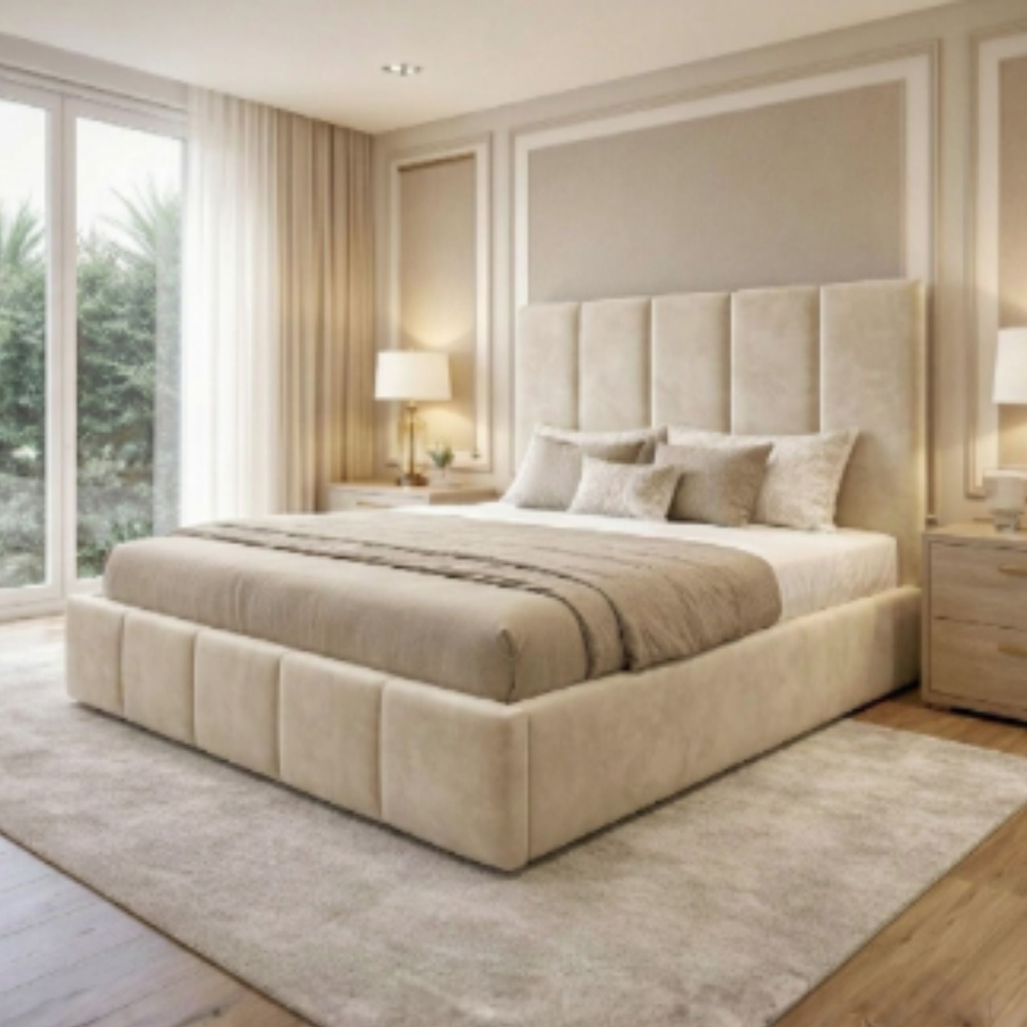 Chelsea Vertical Panel Bed Frame - Image 1