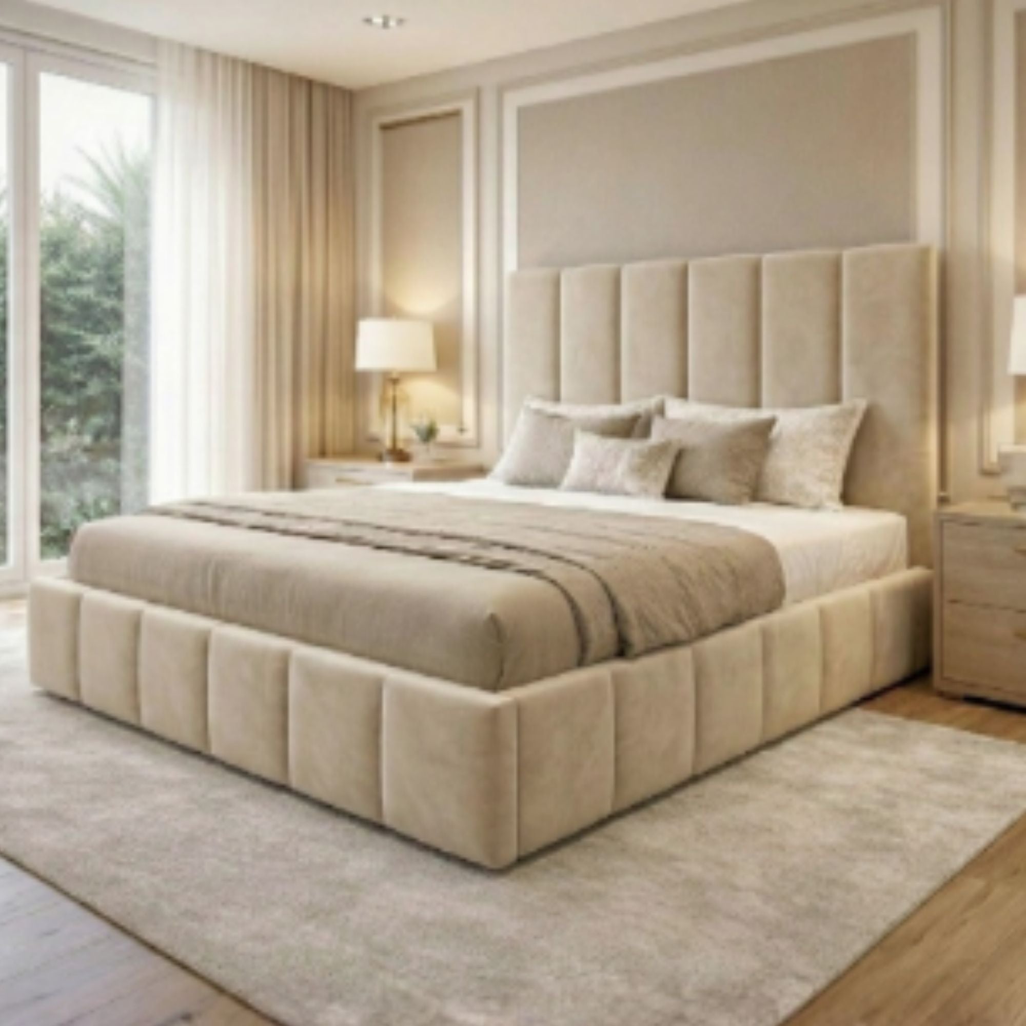 Chelsea Vertical Panel Bed Frame - Image 2