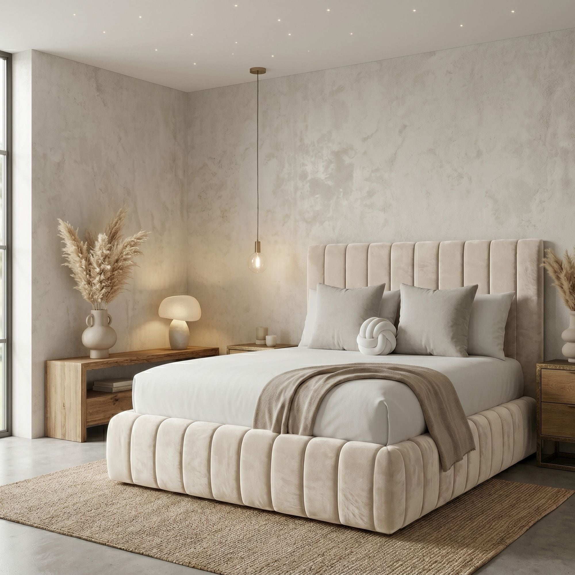 Savoy Channel Tufted Bed Frame - Image 1