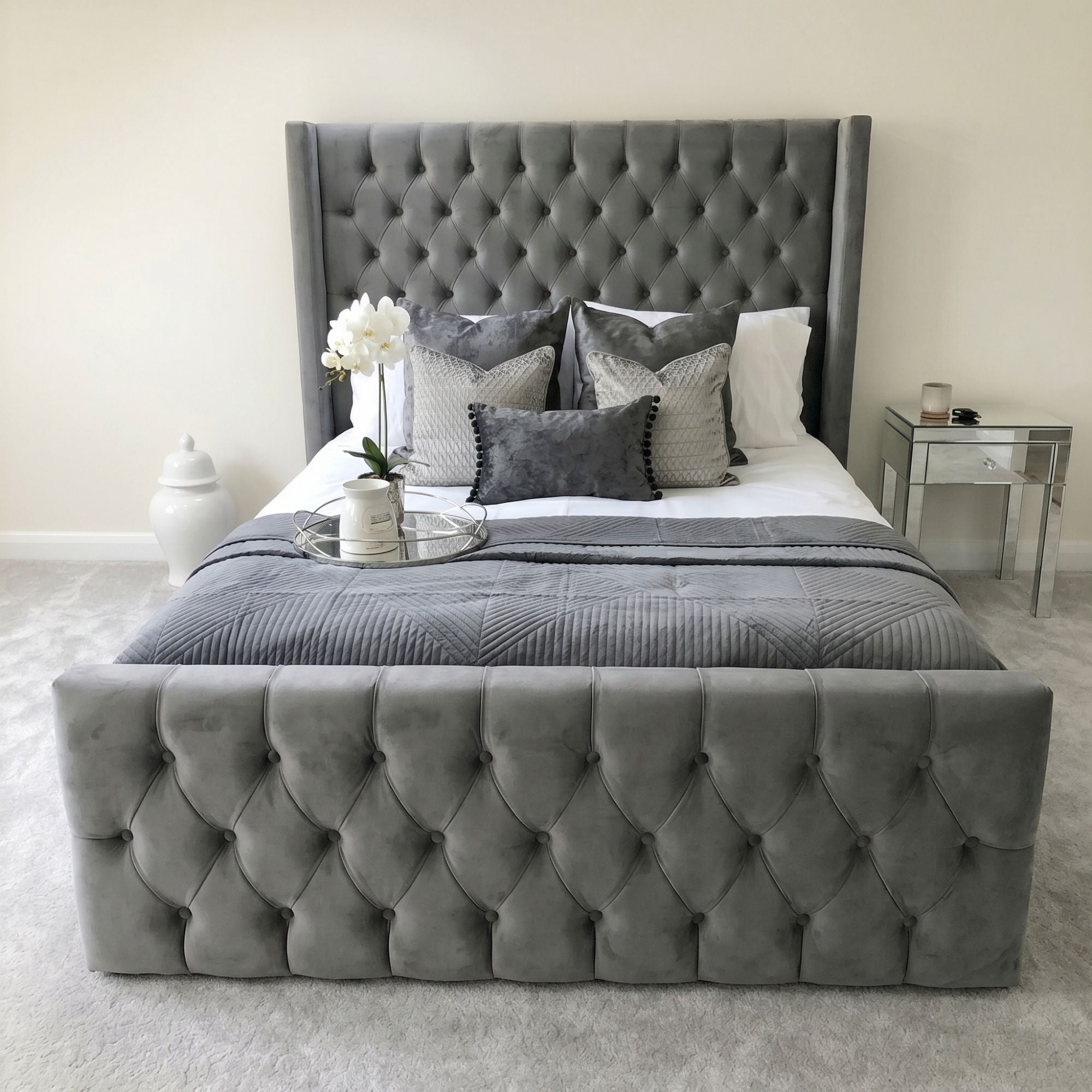 Royal Chesterfield Wingback Bed Frame - Image 6