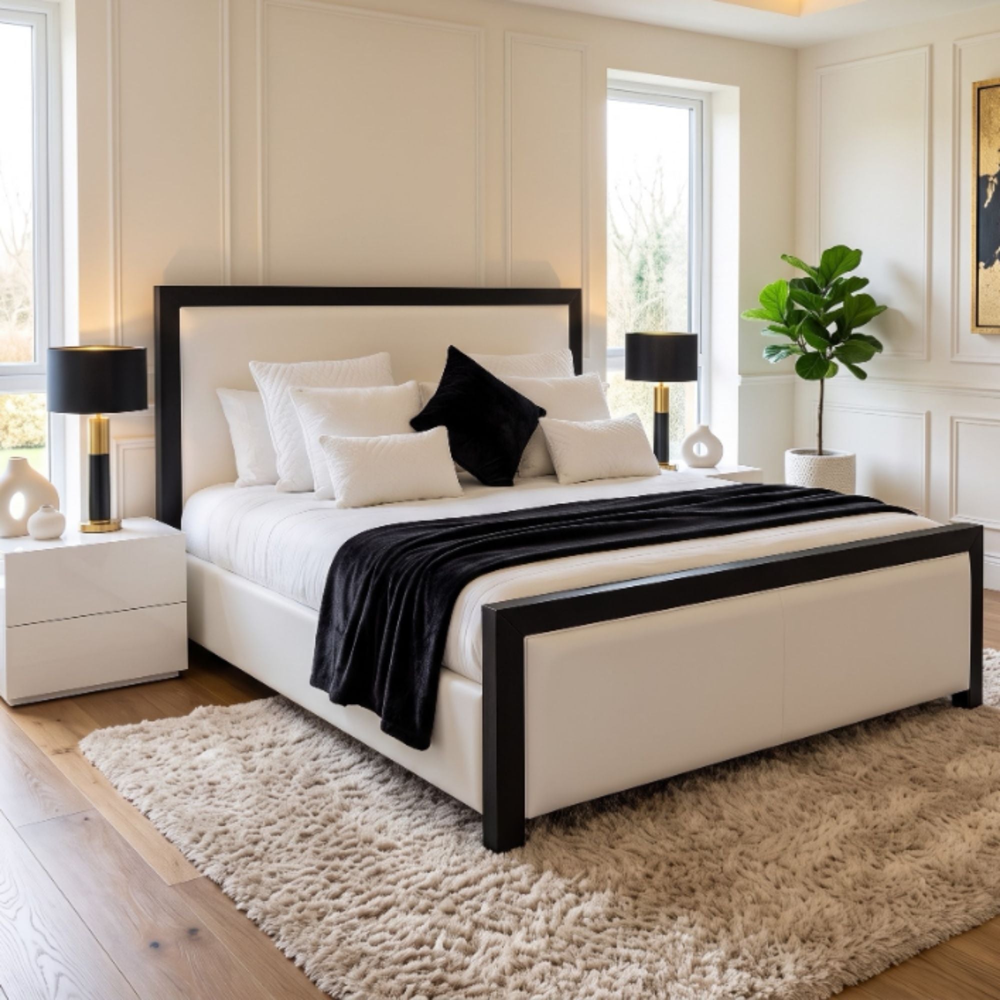 Monarch Contrast Frame Bed Frame - Image 1