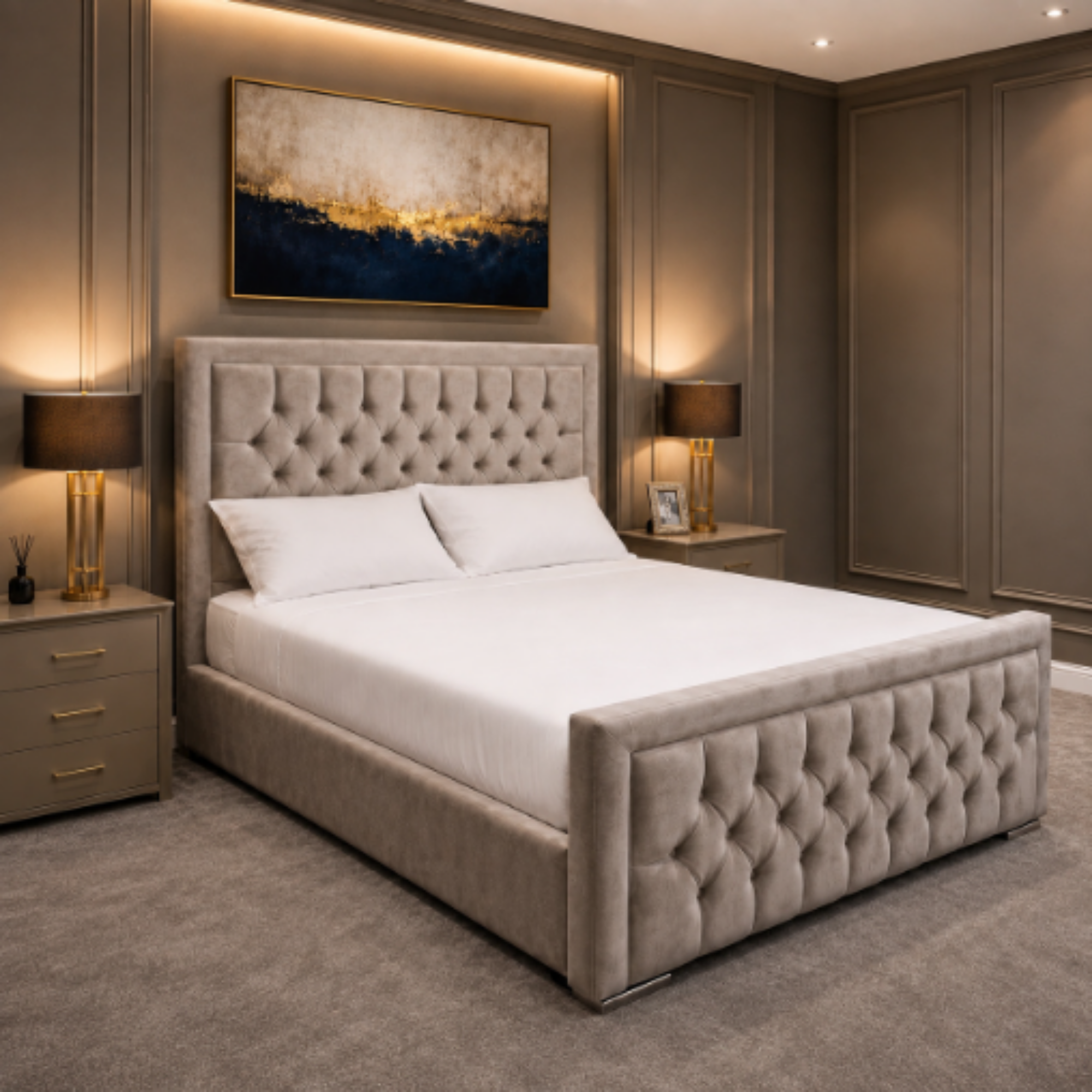 Luxury Chesterfield Upholstered Bed