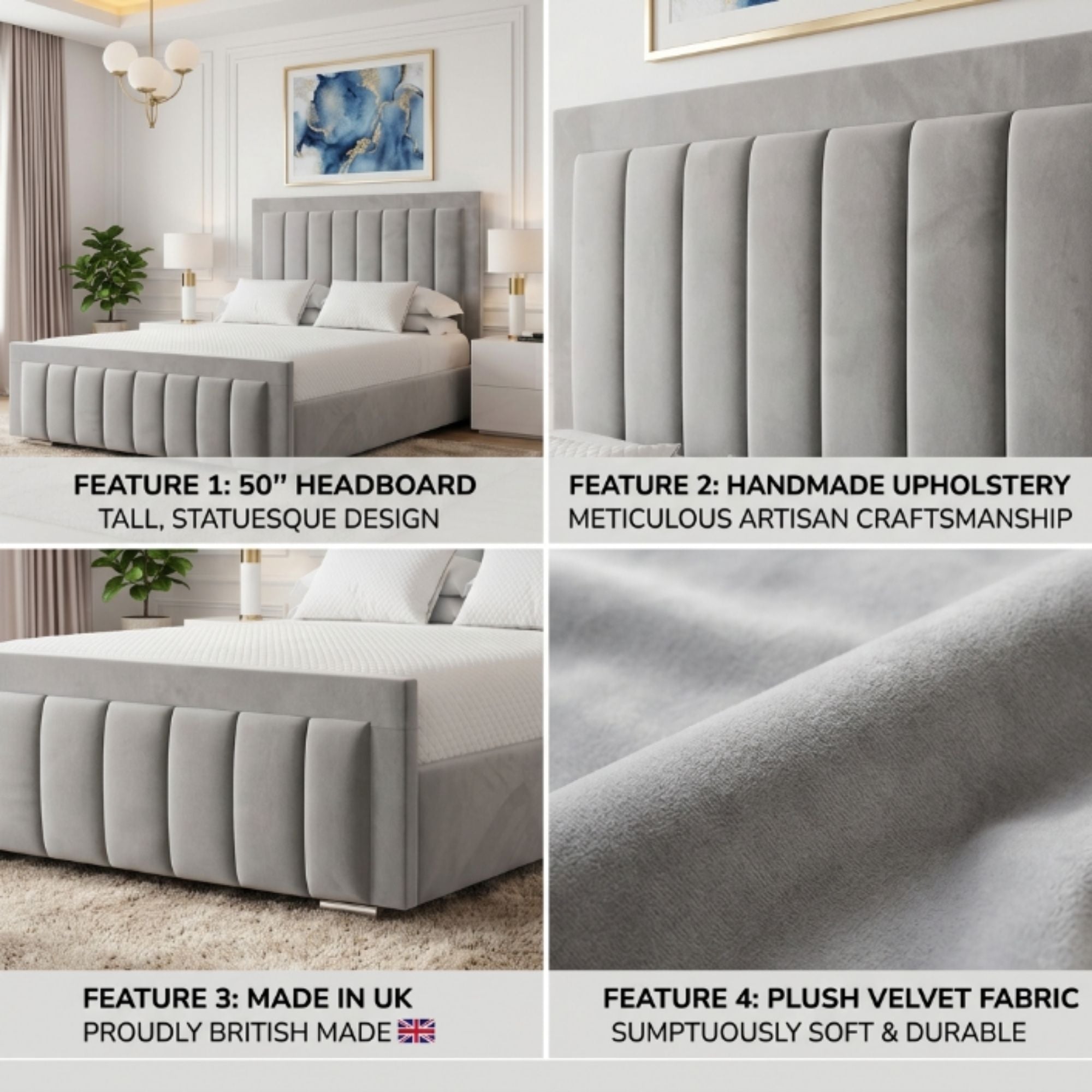 Mayfair Vertical Panel Bed Frame - Image 4