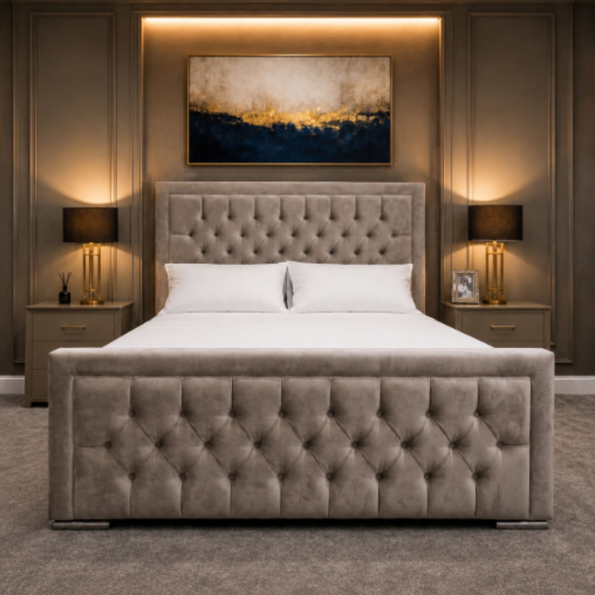 Luxury Chesterfield Upholstered Bed