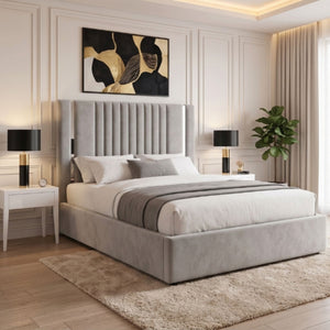 Regency Wingback Vertical Panel Bed Frame
