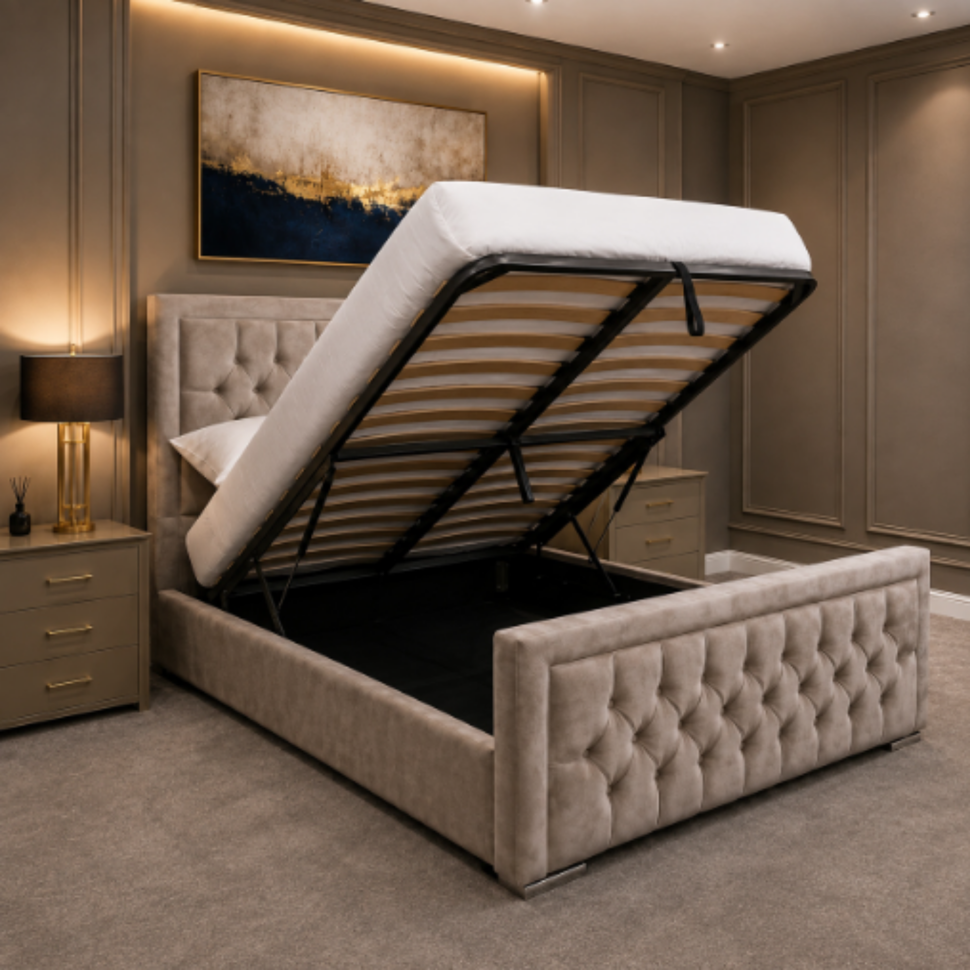 Luxury Chesterfield Upholstered Bed - Image 3