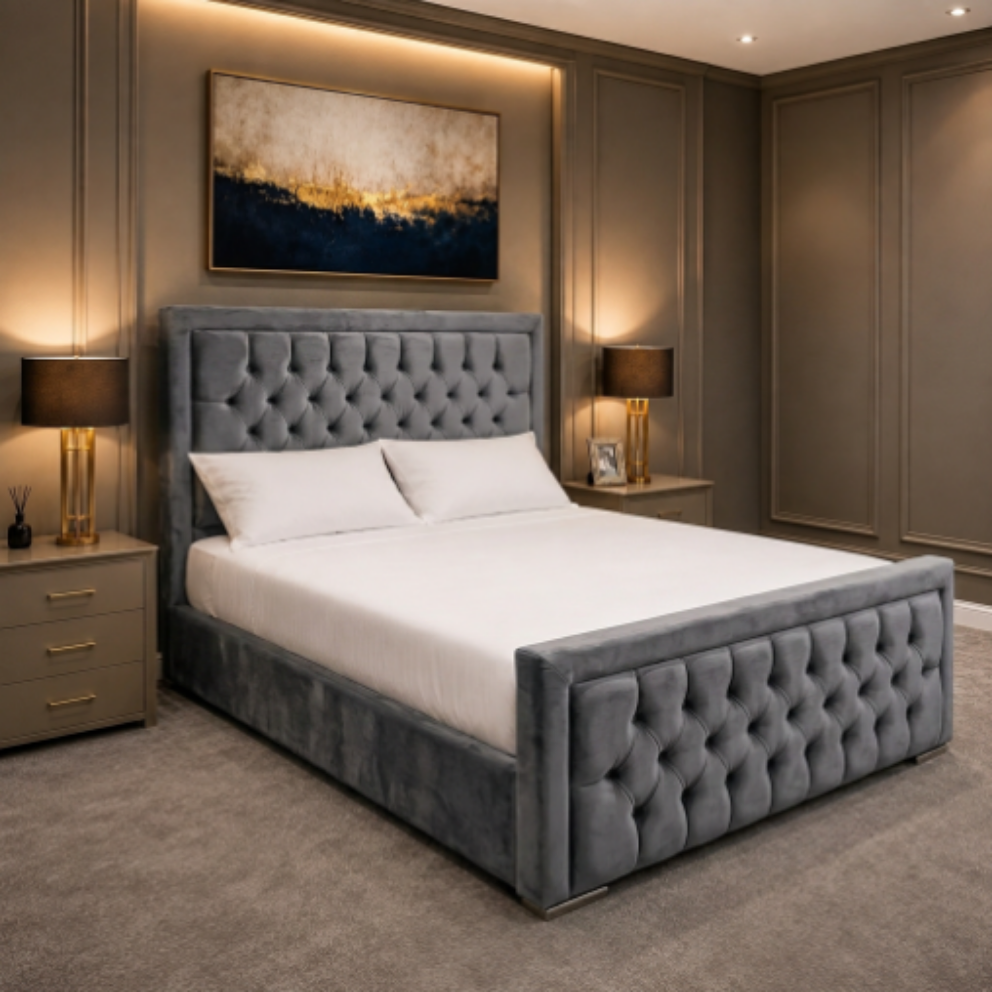 Luxury Chesterfield Upholstered Bed