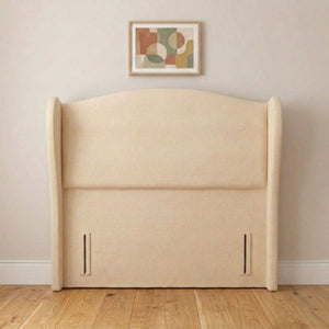 Modern upholstered wingback bed headboard