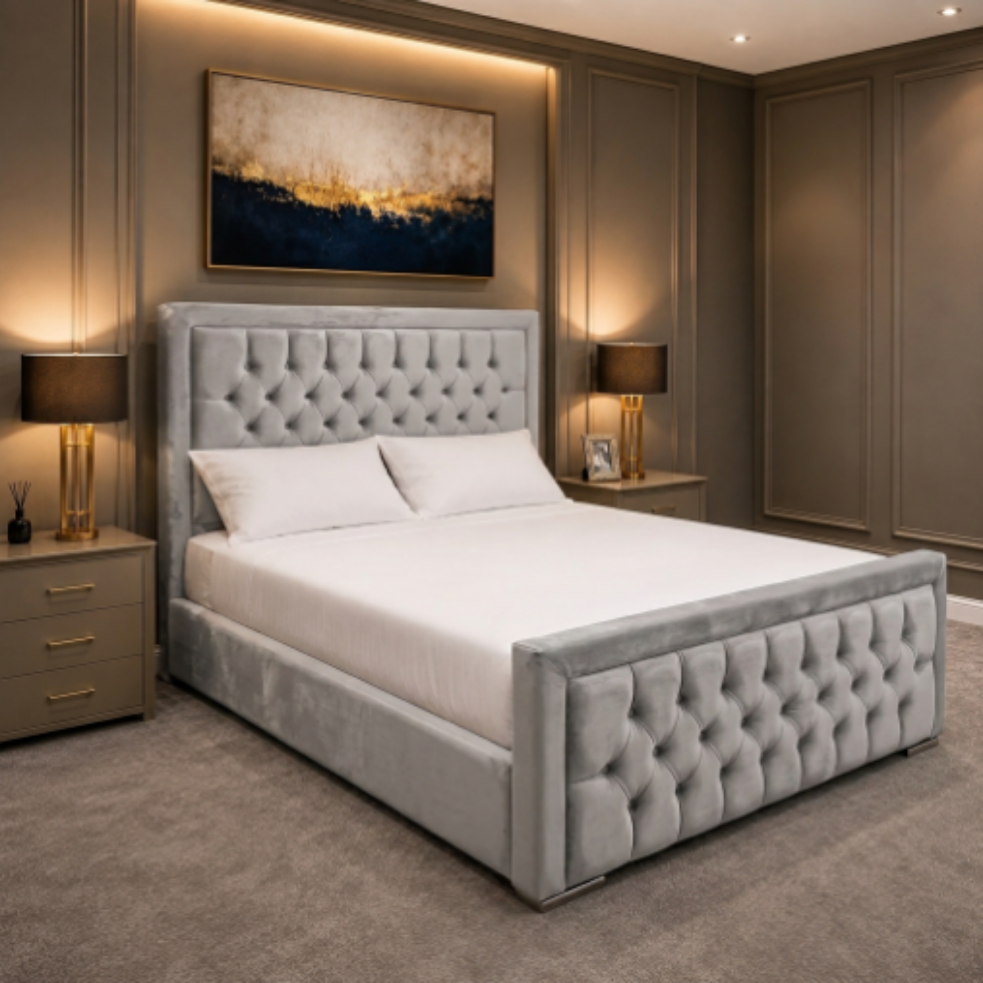 Luxury Chesterfield Upholstered Bed - Image 6