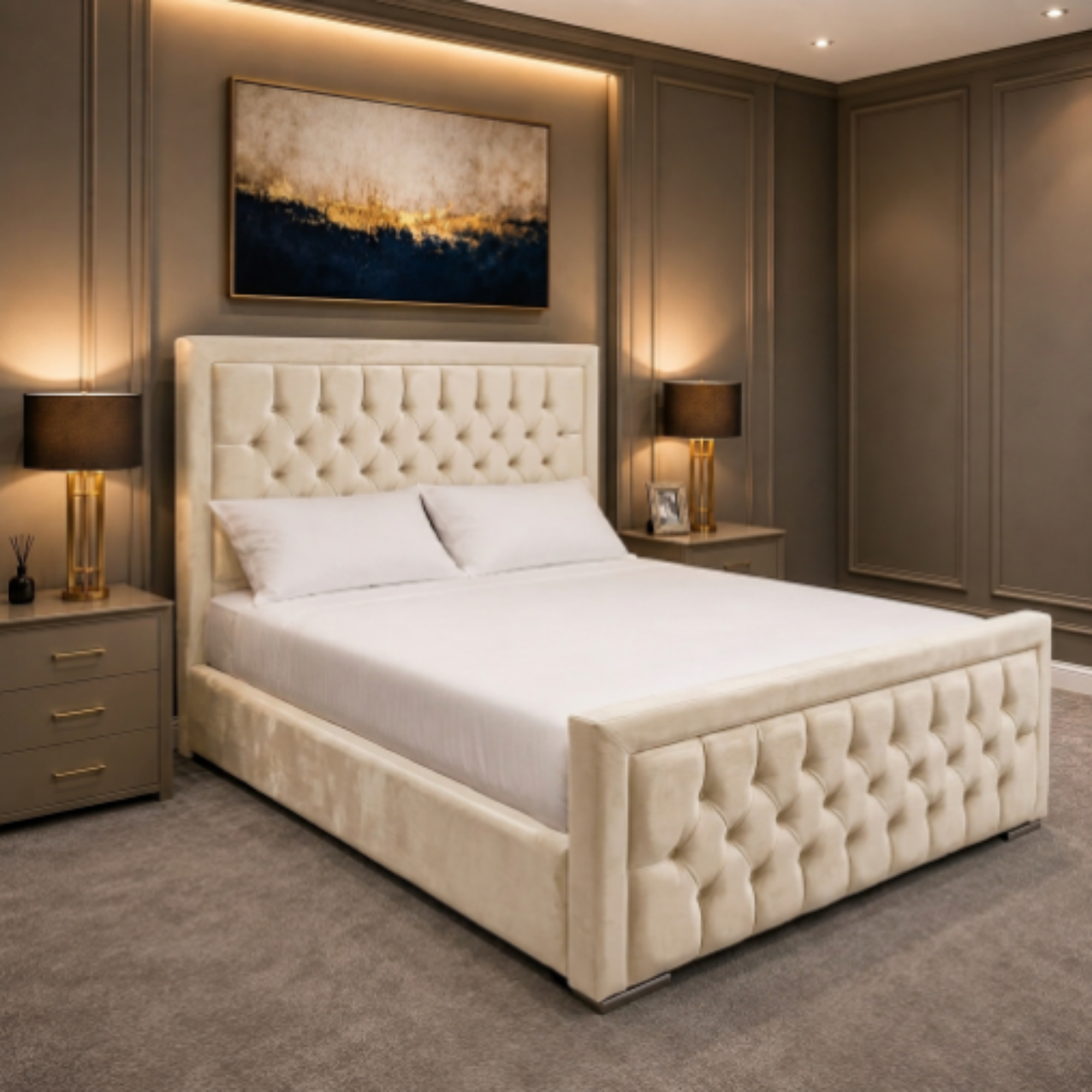 Luxury Chesterfield Upholstered Bed