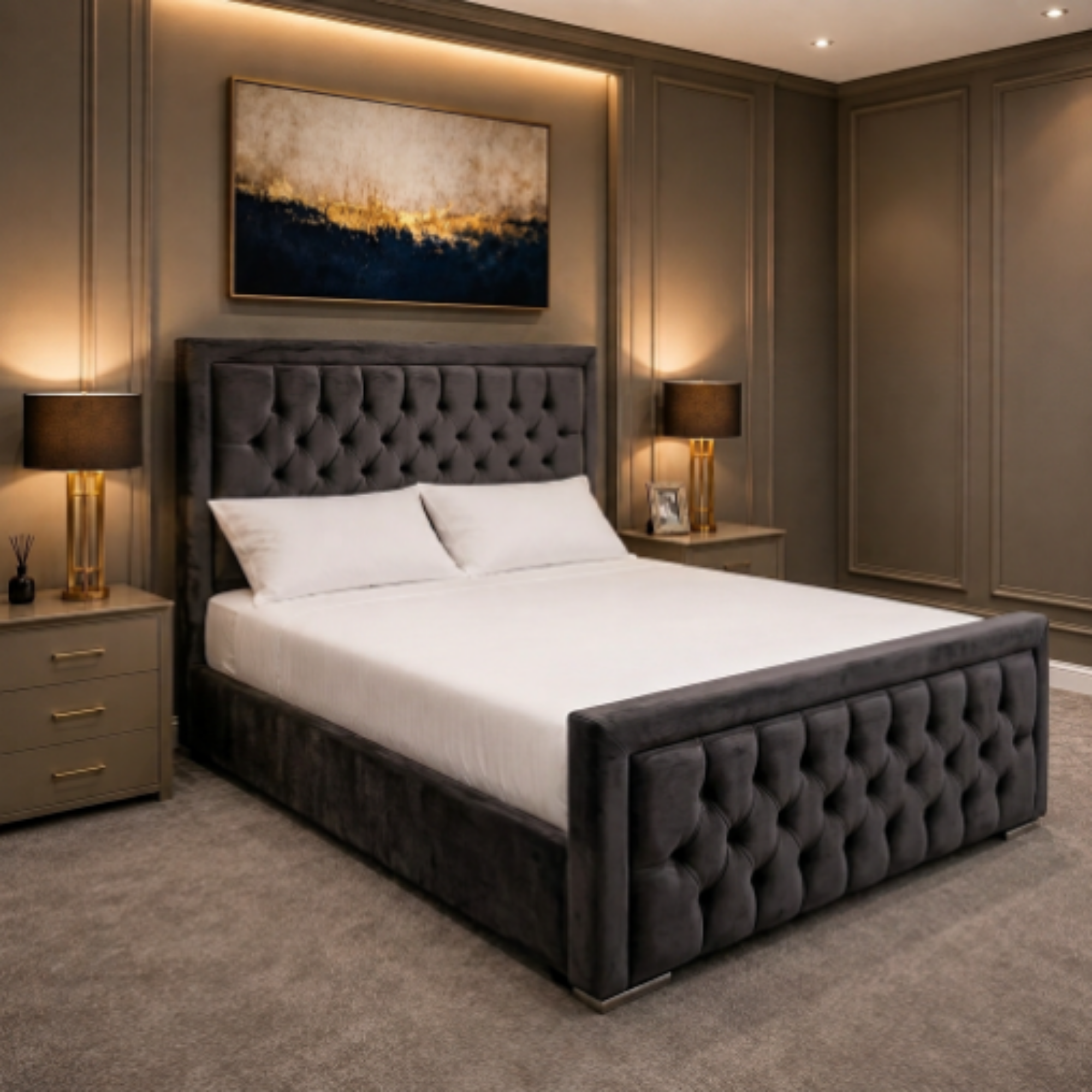 Luxury Chesterfield Upholstered Bed