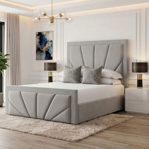 Aurora Geometric Panel Bed Frame