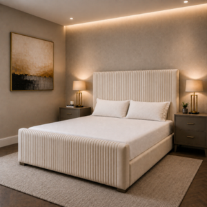 Elegant Vertical Panel Upholstered Bed