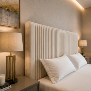 Elegant Vertical Panel Upholstered Bed
