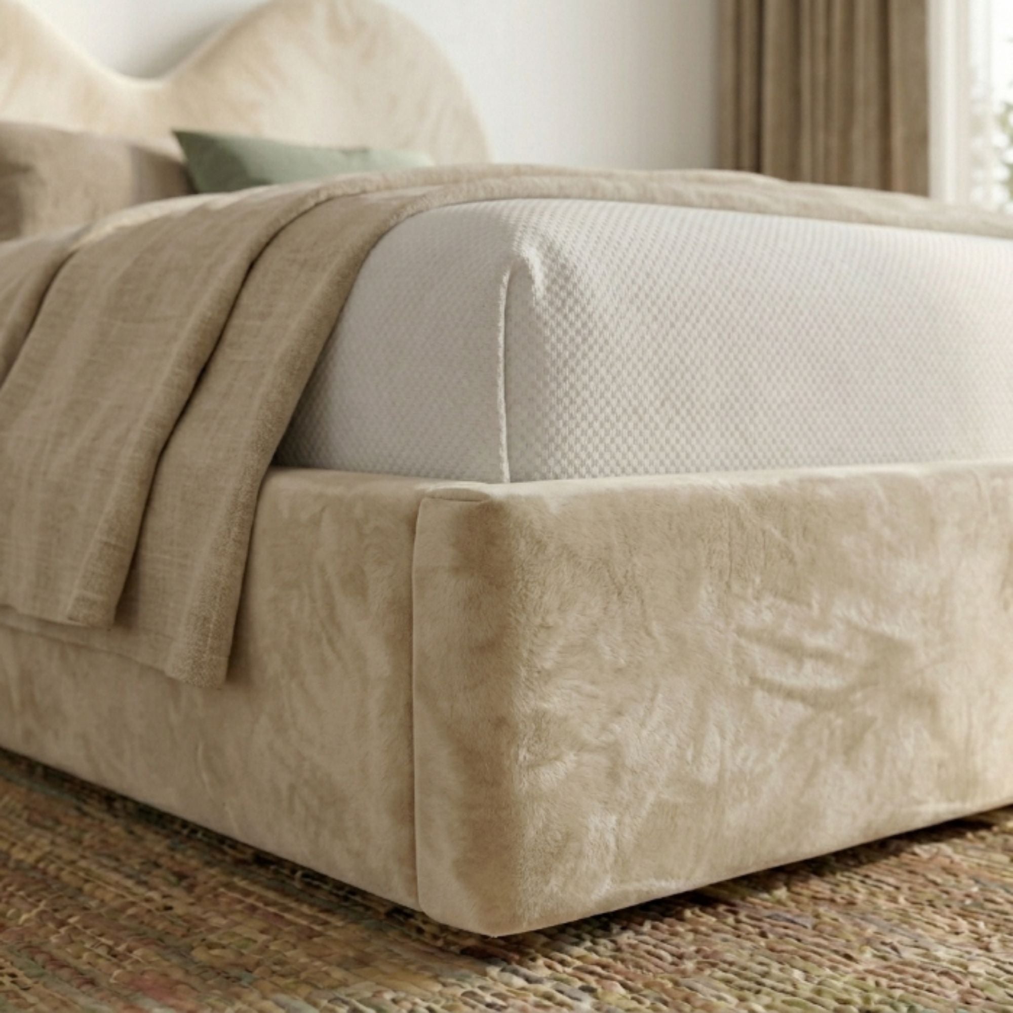 Valentina Double Arch Upholstered Bed Frame - Image 4