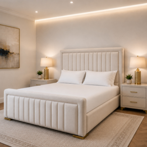 Aurora Vertical Line Tufted Upholstered Bed