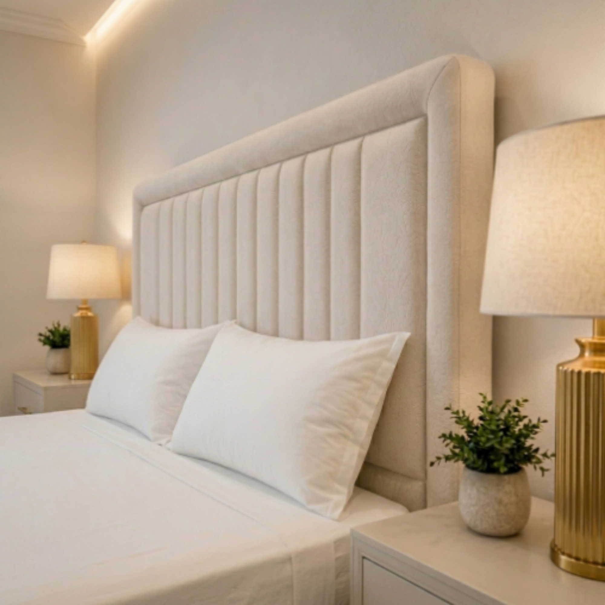 Aurora Vertical Line Tufted Upholstered Bed
