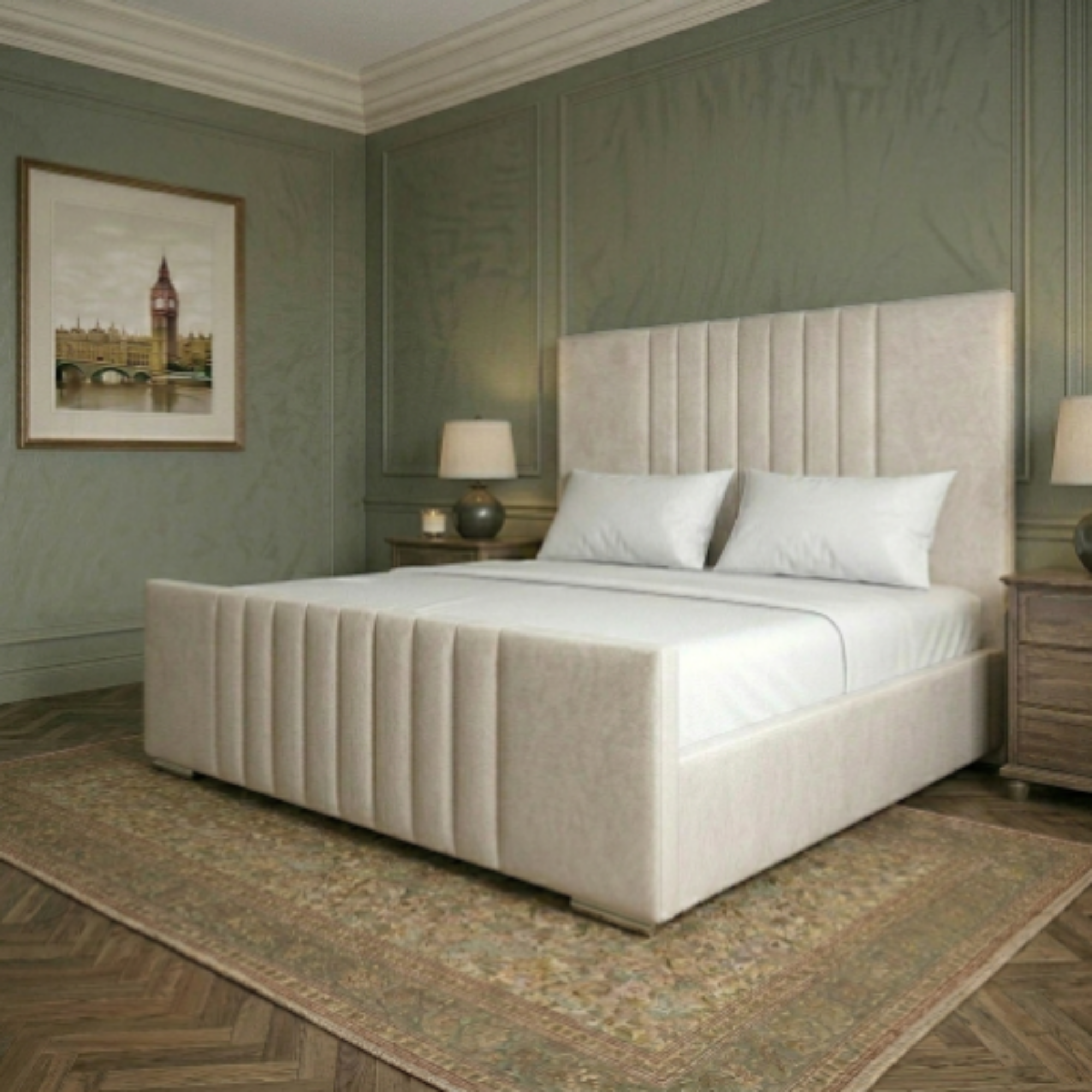 Regal Vertical Panel Upholstered Bed