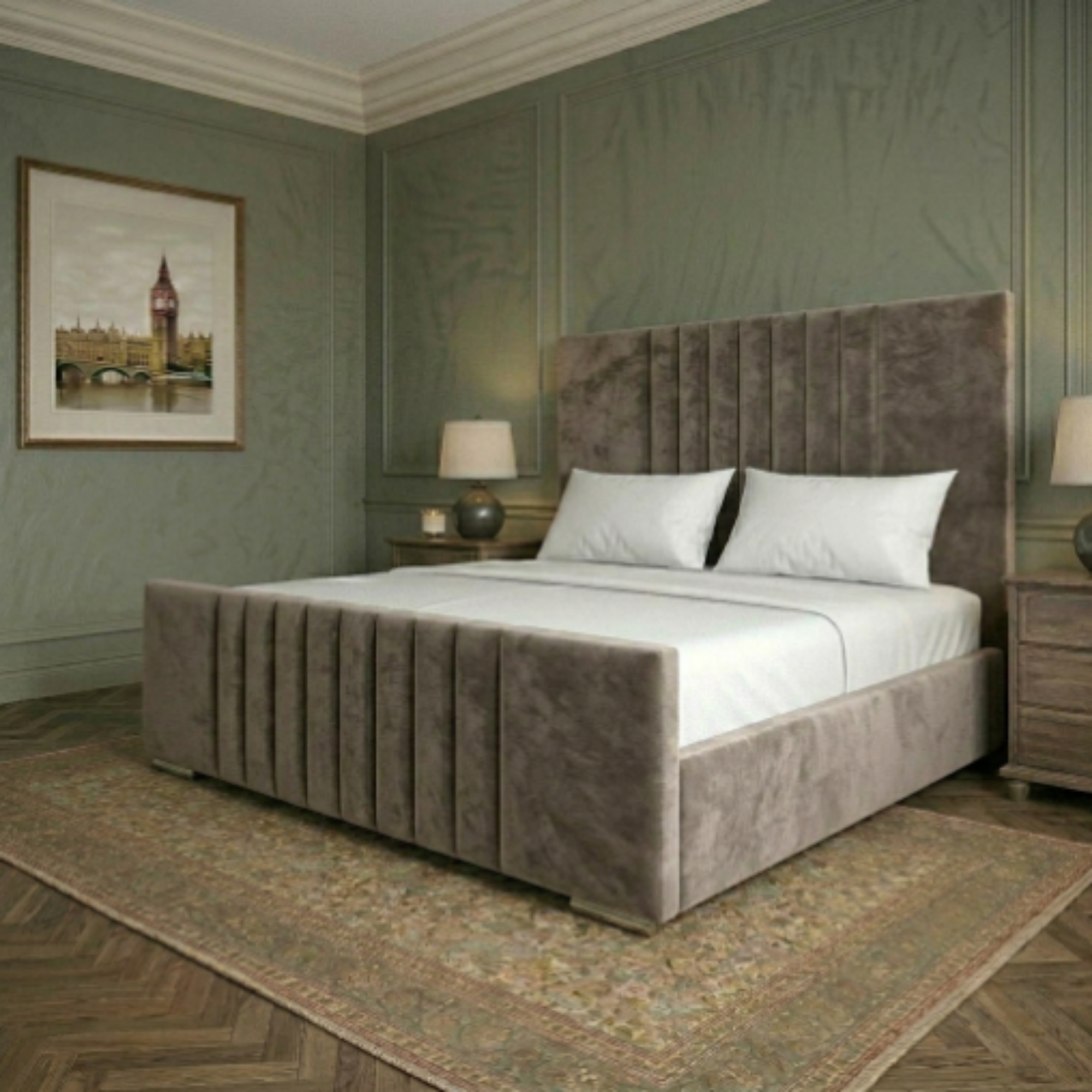 Regal Vertical Panel Upholstered Bed - Image 7