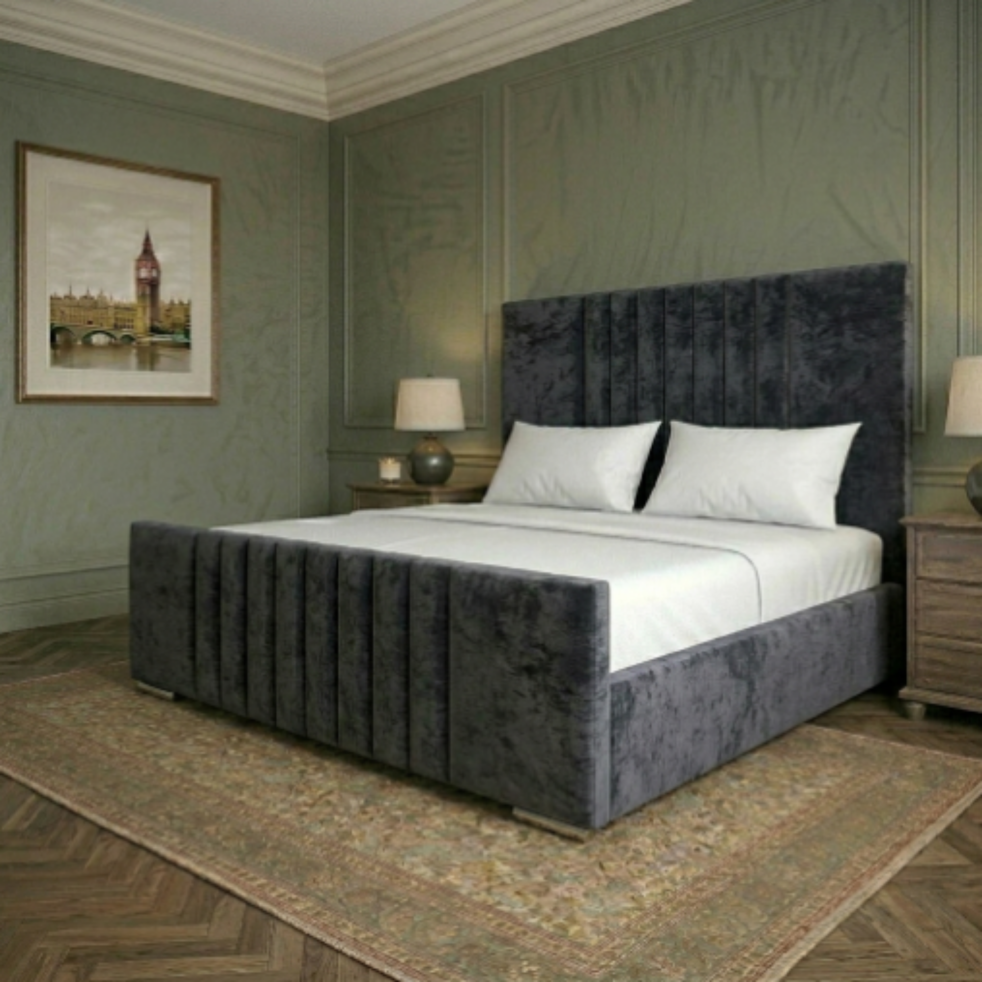 Regal Vertical Panel Upholstered Bed - Image 8