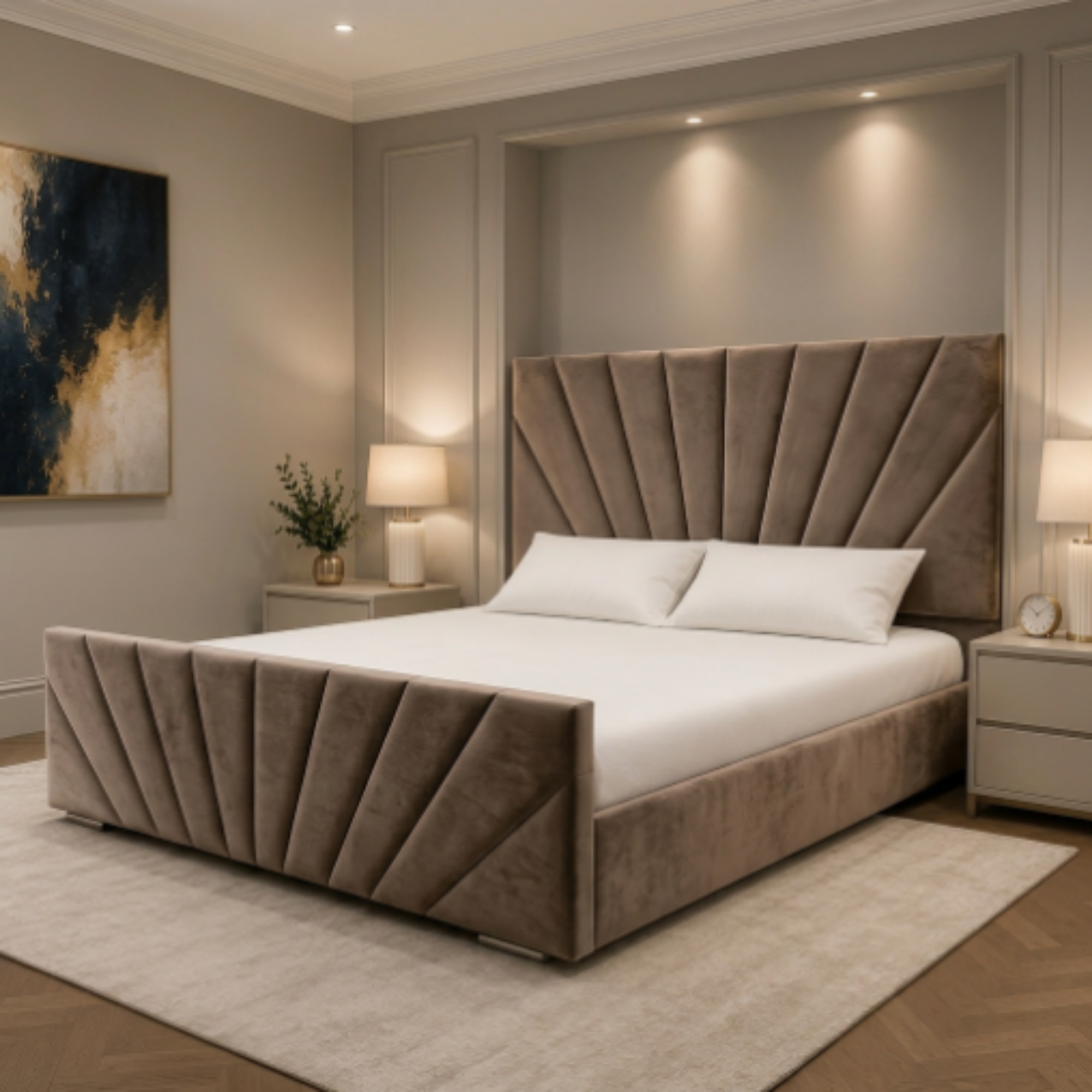 Aurora Sunrise Panel Bed Frame