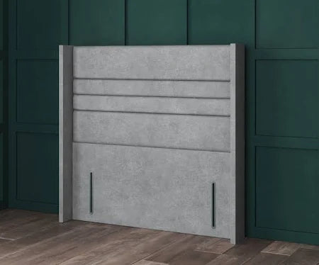 Handmade UK Wing Panel Headboard by SleepandBeds, showing soft fabric upholstery and detailed craftsmanship for a stylish bed feature.