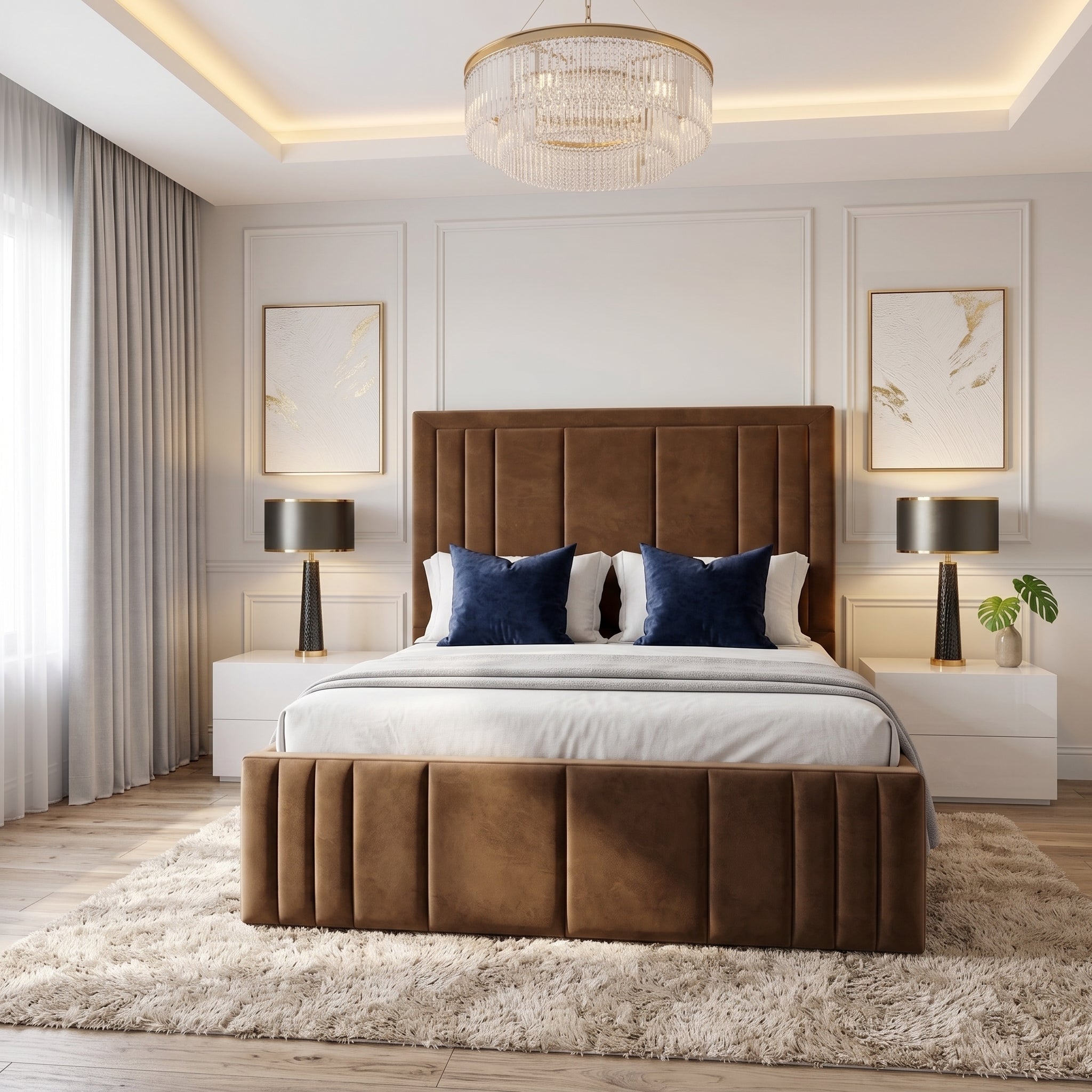 Luxury Vegas Upholstered Bed Frame – Single, Double, King & Super King - Image 2