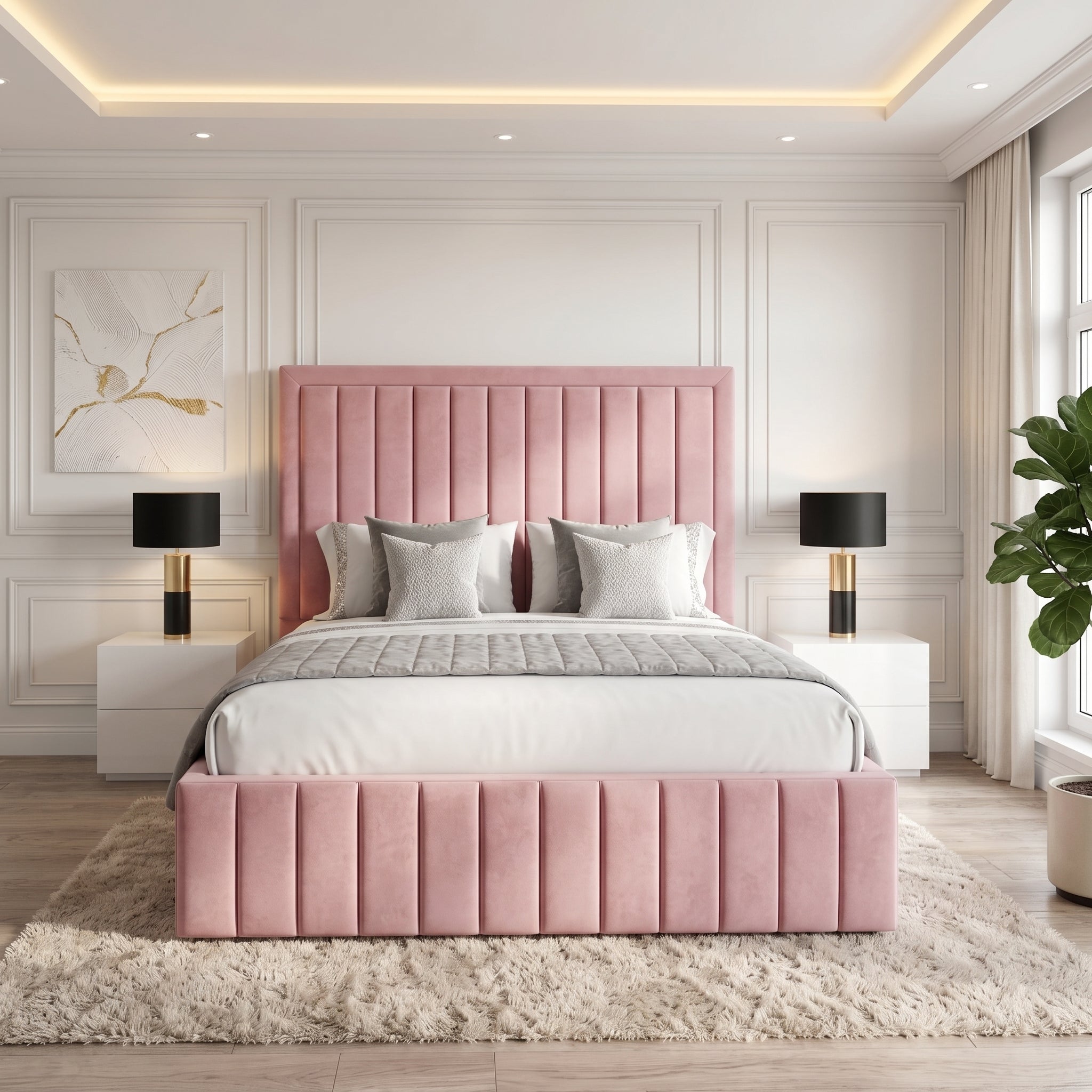 Luxury Arizona Upholstered Bed Frame – Single, Double, King & Super King - Image 2